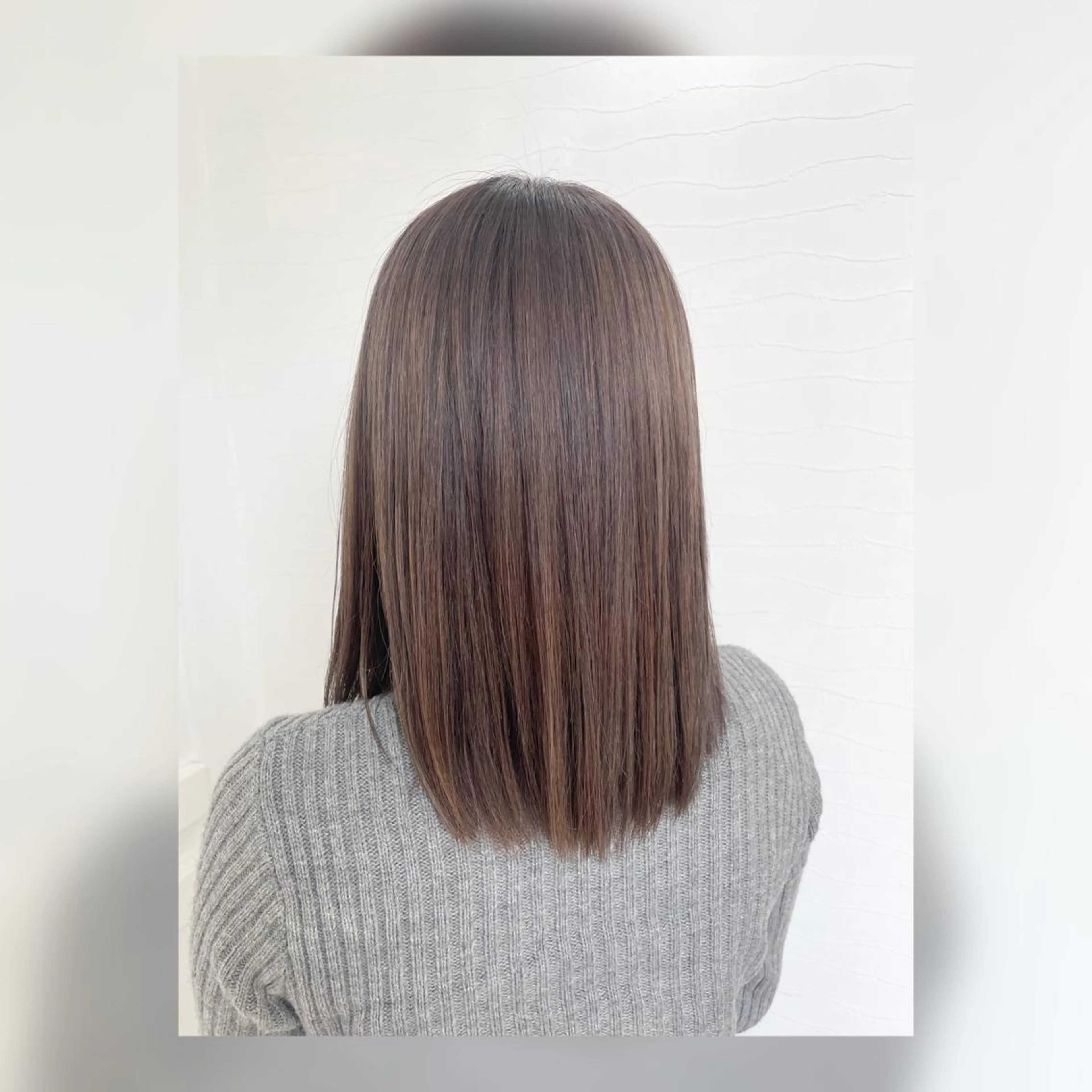 セミロング カラー ブラウンカラー ラベンダーカラー ラベンダーブラウン YUIMARL なつきのヘアスタイル