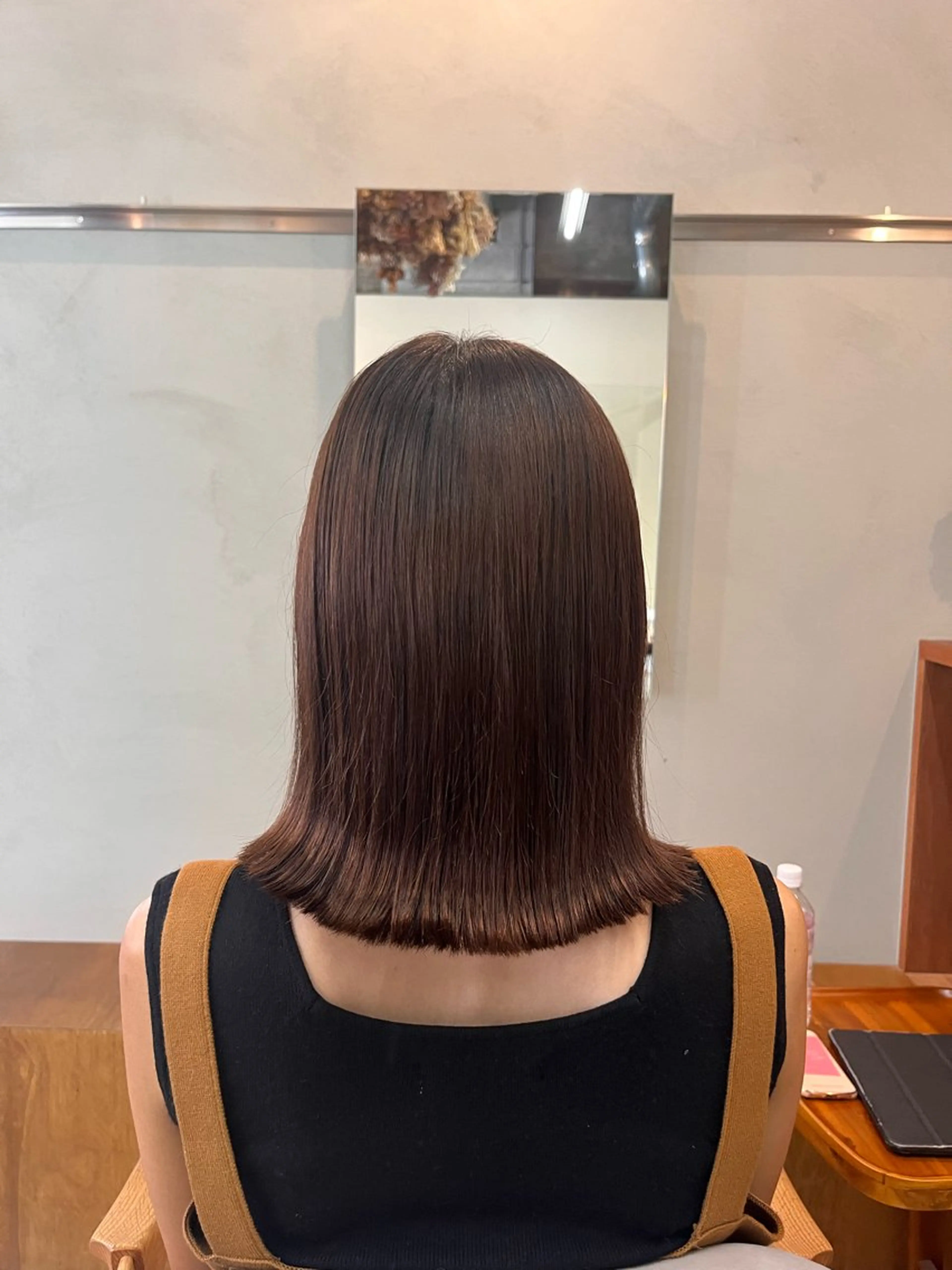 セミロング 外ハネヘア 暖色カラー／ ヘアセット🌛櫻井舞のヘアスタイル