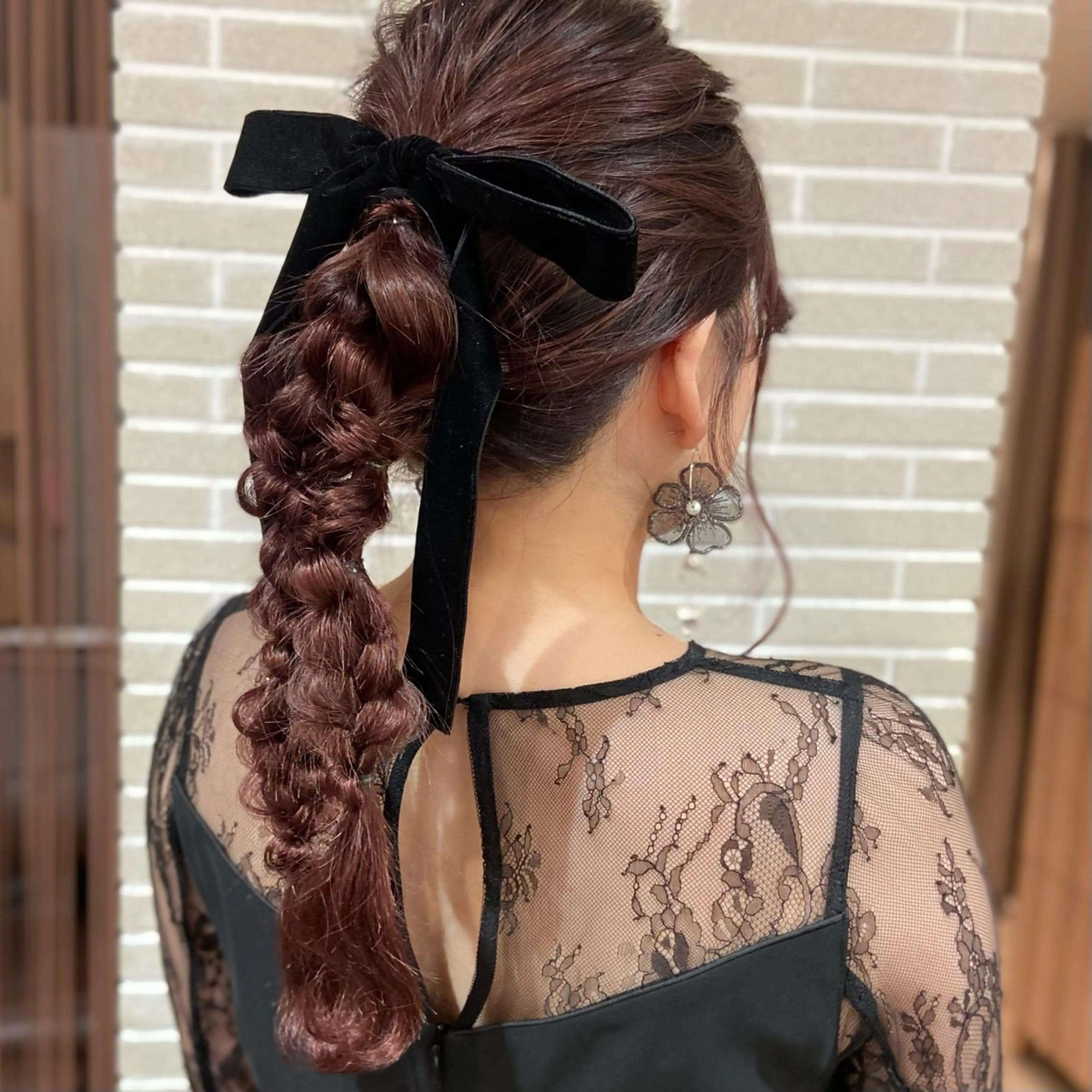 ロング ヘアアレンジ ヘアセット 顔まわりカット レイヤー桑原 日花理のヘアスタイル