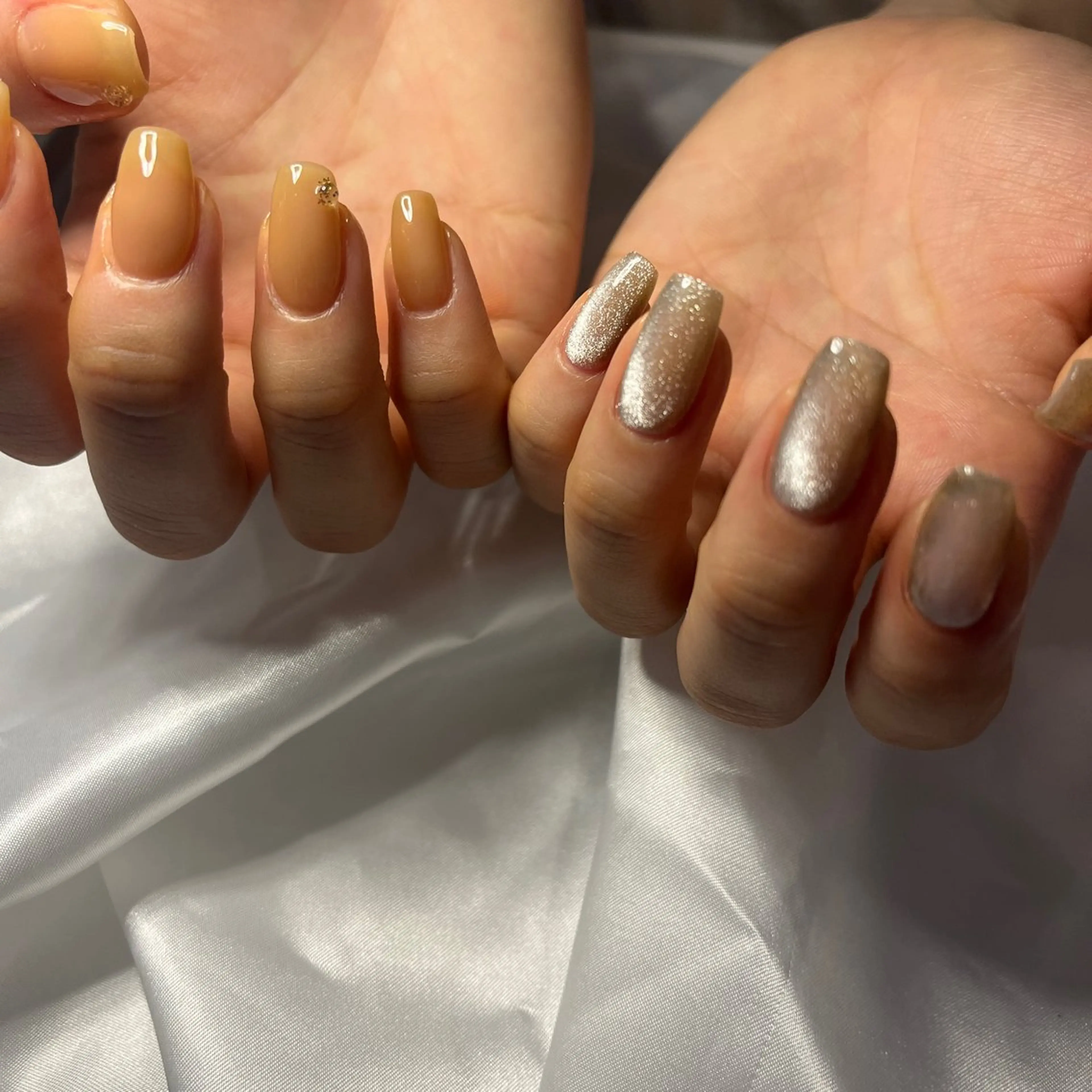 ネイル ジェルネイル ワンカラーネイル パラジェル 冬ネイル ハンドネイル nail slow.のネイルデザイン