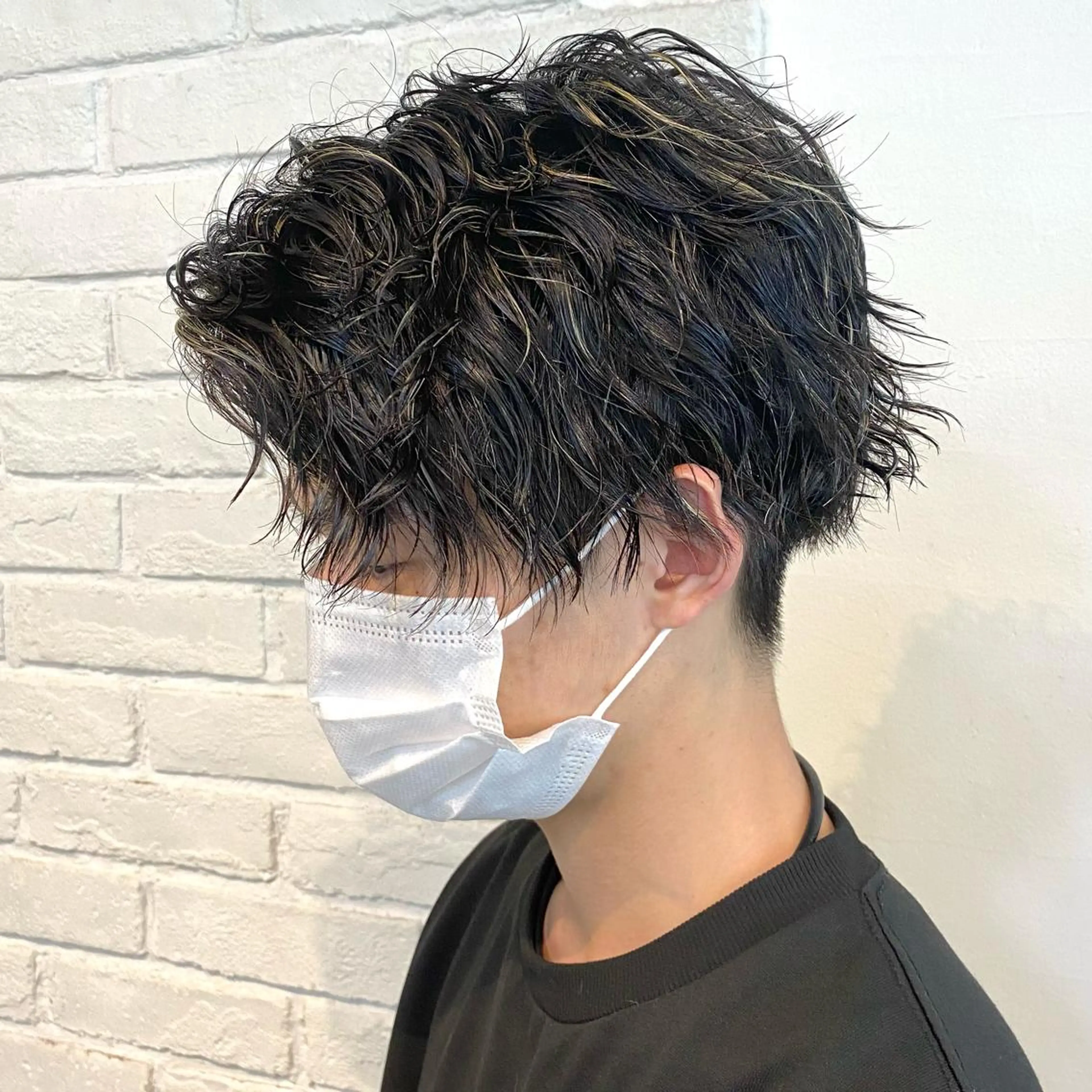 カラー パーマ メンズ メンズメッシュ メッシュ カット パーマ Vicke所属・メンズ専門/韓国風 ❤️🔥吉野あいかのヘアスタイル