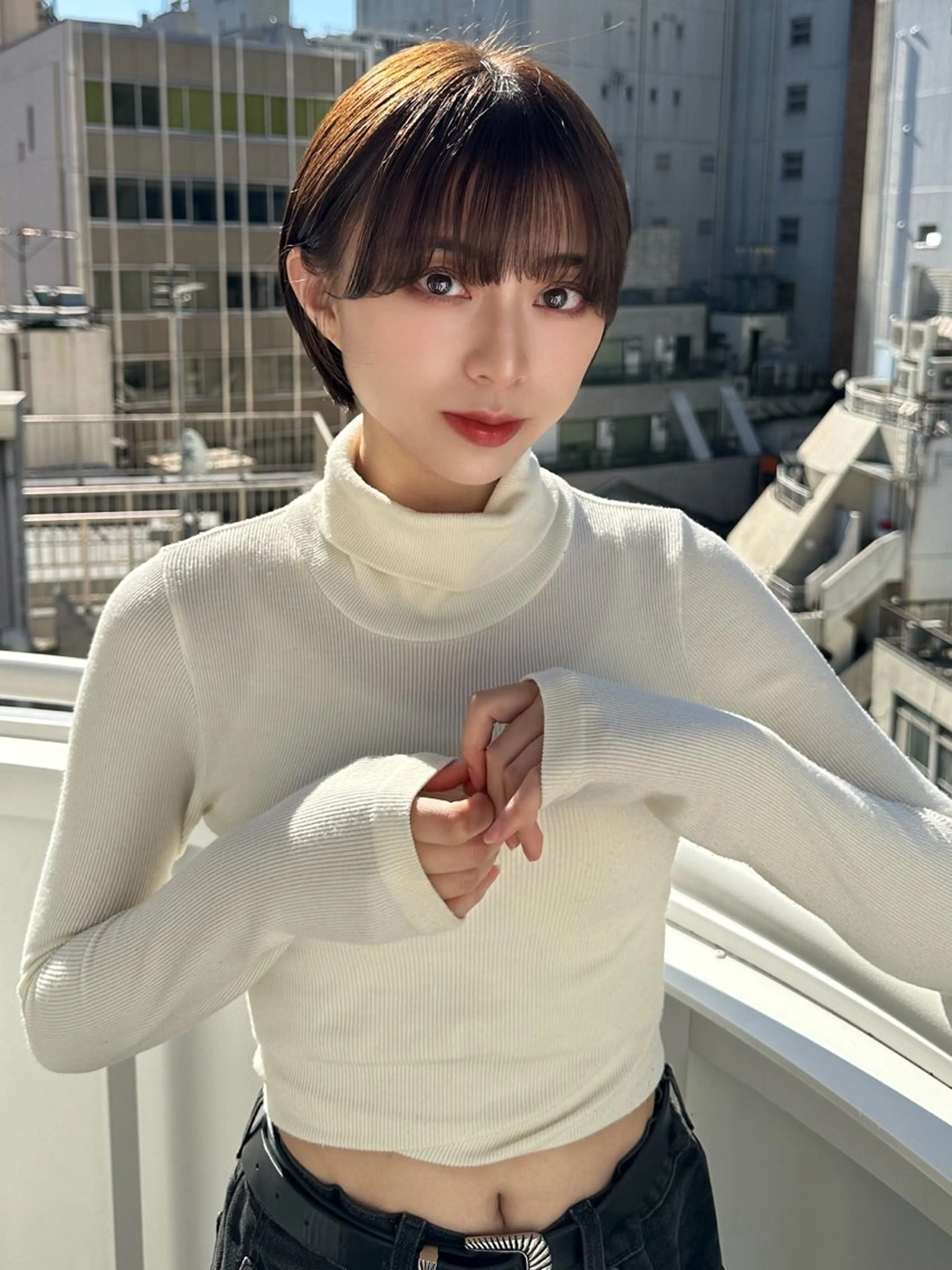 ショート カラー パーマ カット ヘアカラー トリートメント 新宿/髪質改善/艶髪 韓国ヘア/大重聖斗のヘアスタイル