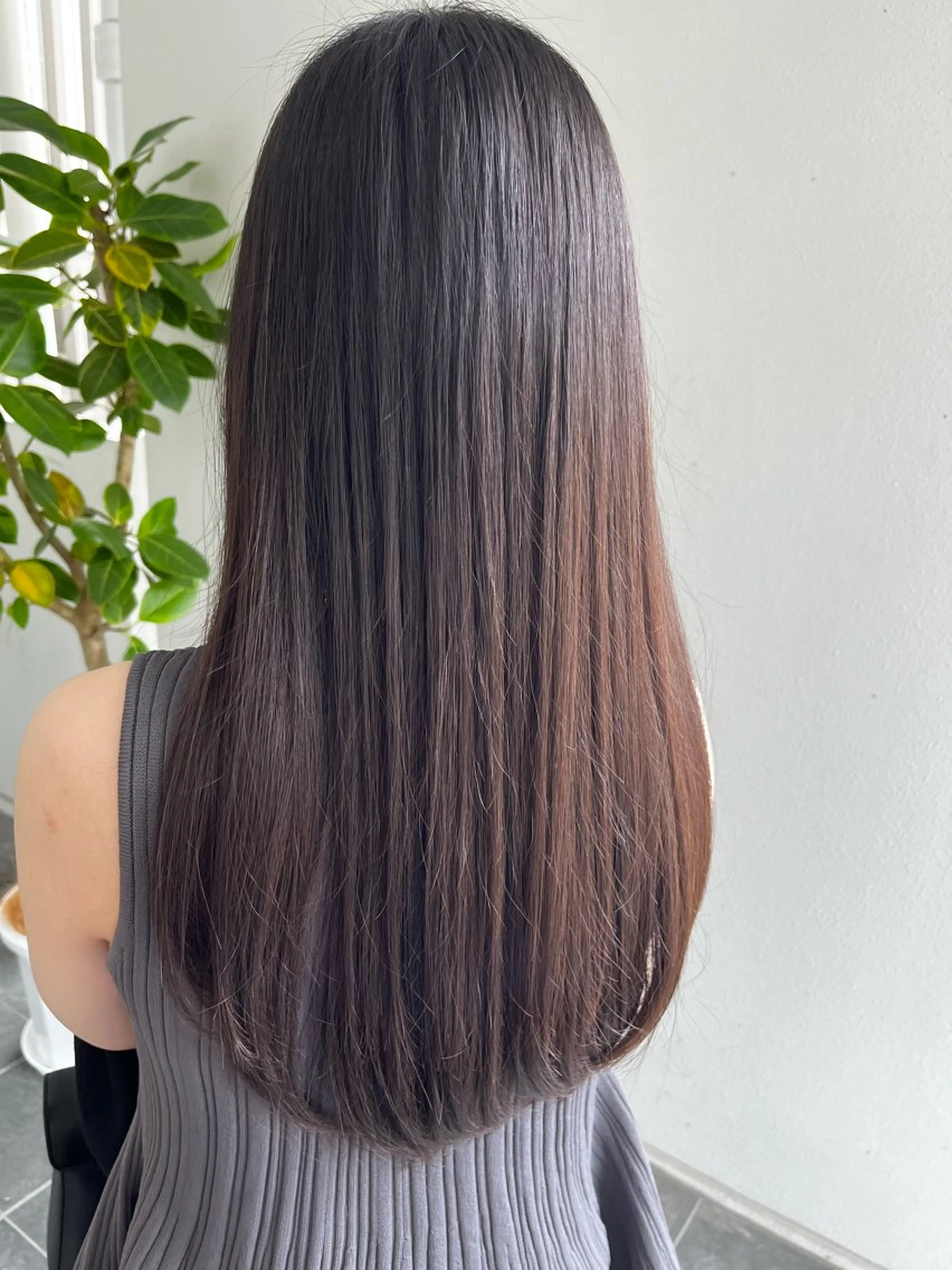 ロング 縮毛矯正 ROSSO Hair＆SPA  香椎宮前店所属・SHIINA 香椎宮前店のヘアスタイル