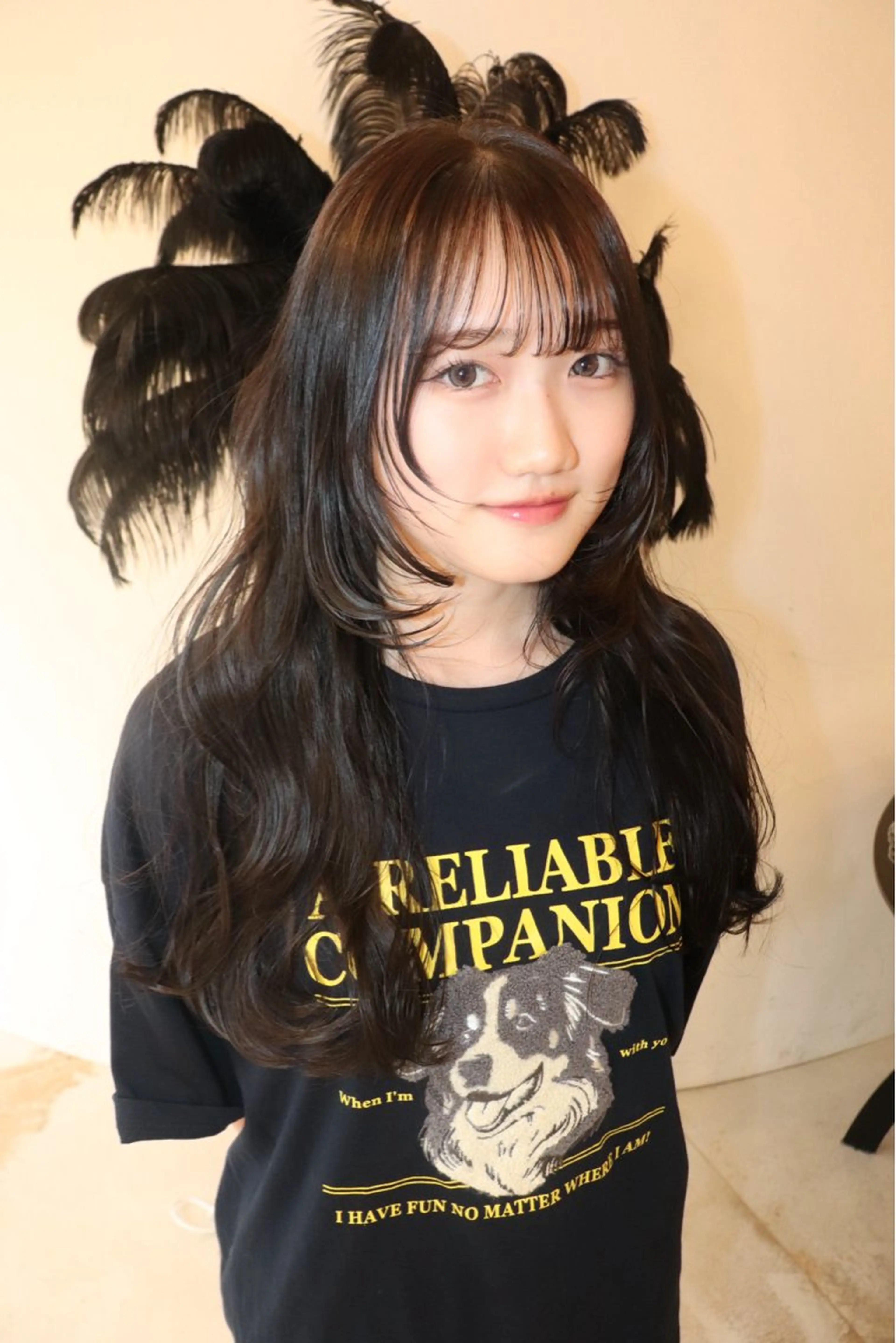 ロング カラー ヘアアレンジ カット @kyoniyy KYONIのヘアスタイル