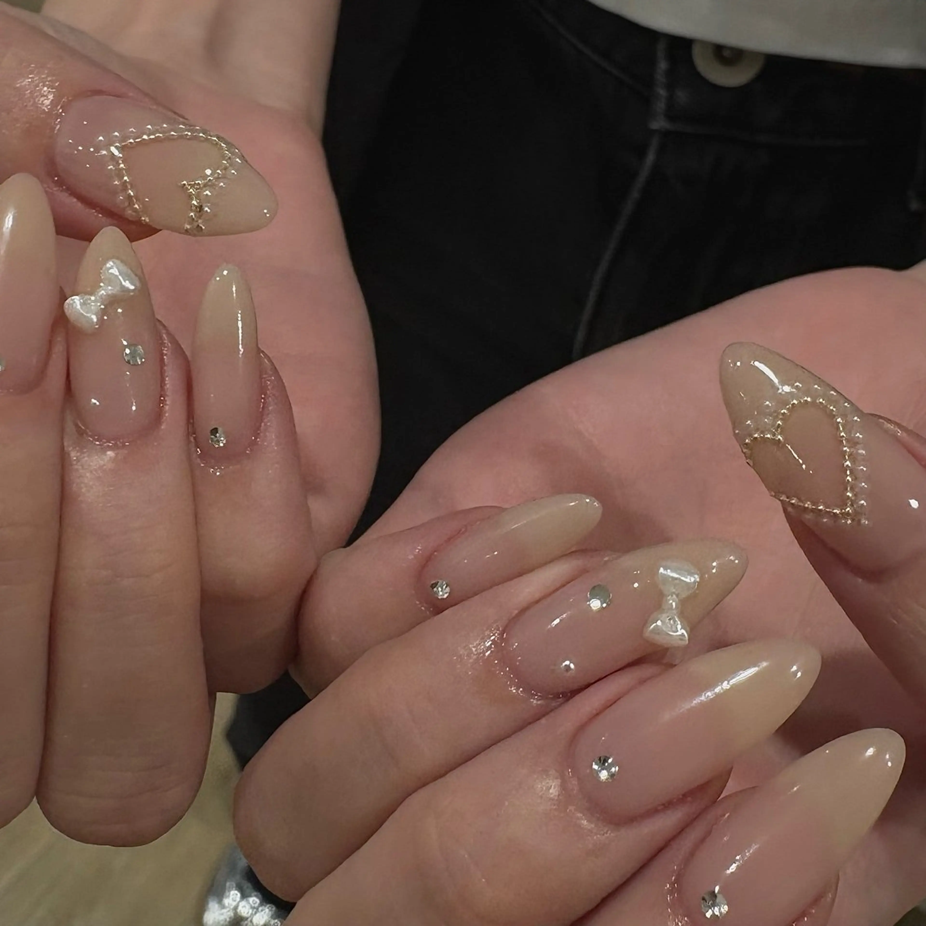 ネイル ハンドネイル 韓国ワンホンネイル 🐈‍⬛natsuのネイルデザイン