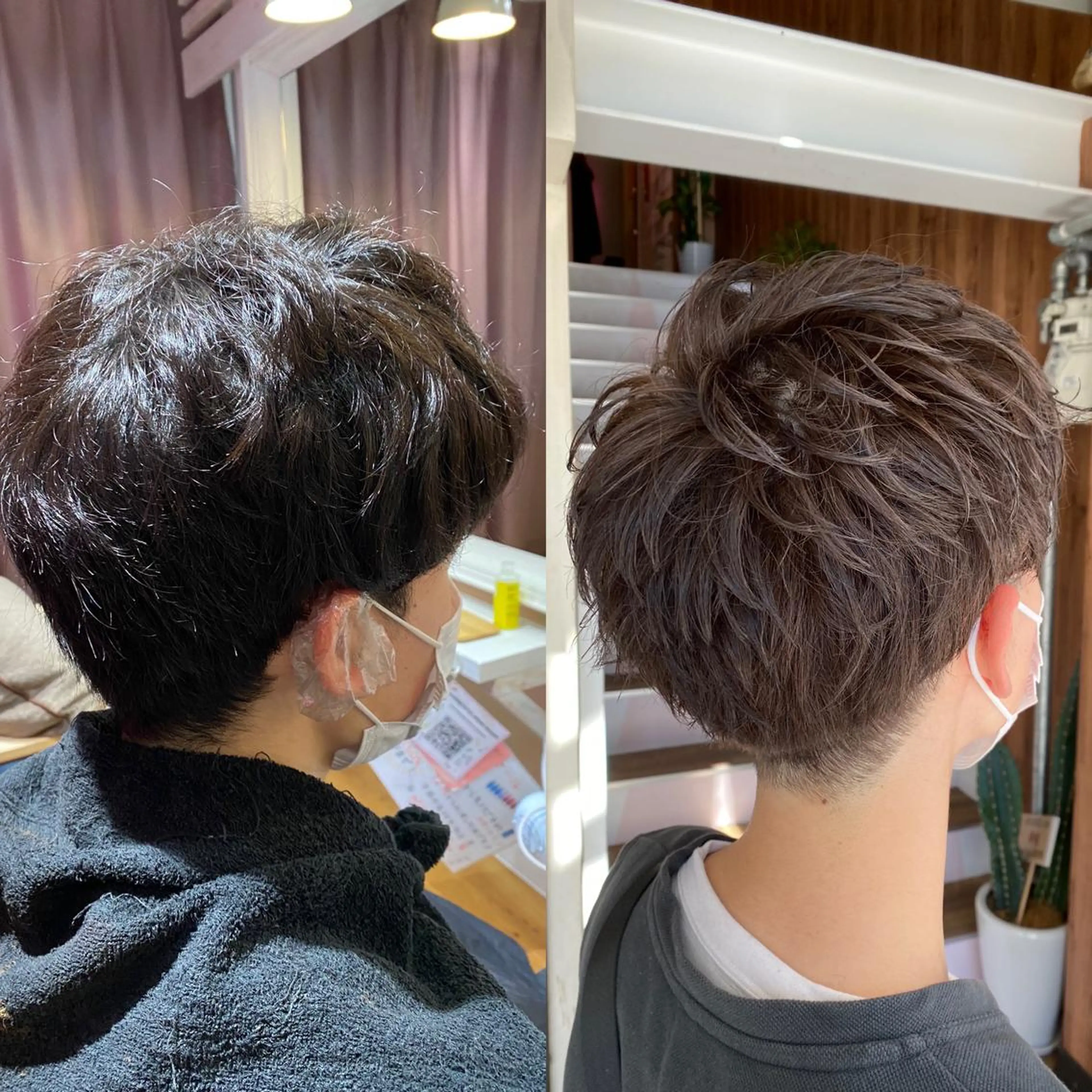 ショート メンズ アッシュ カット ヘアカラー トリートメント 暗髪透明感カラー/ インナー/小島良太のヘアスタイル