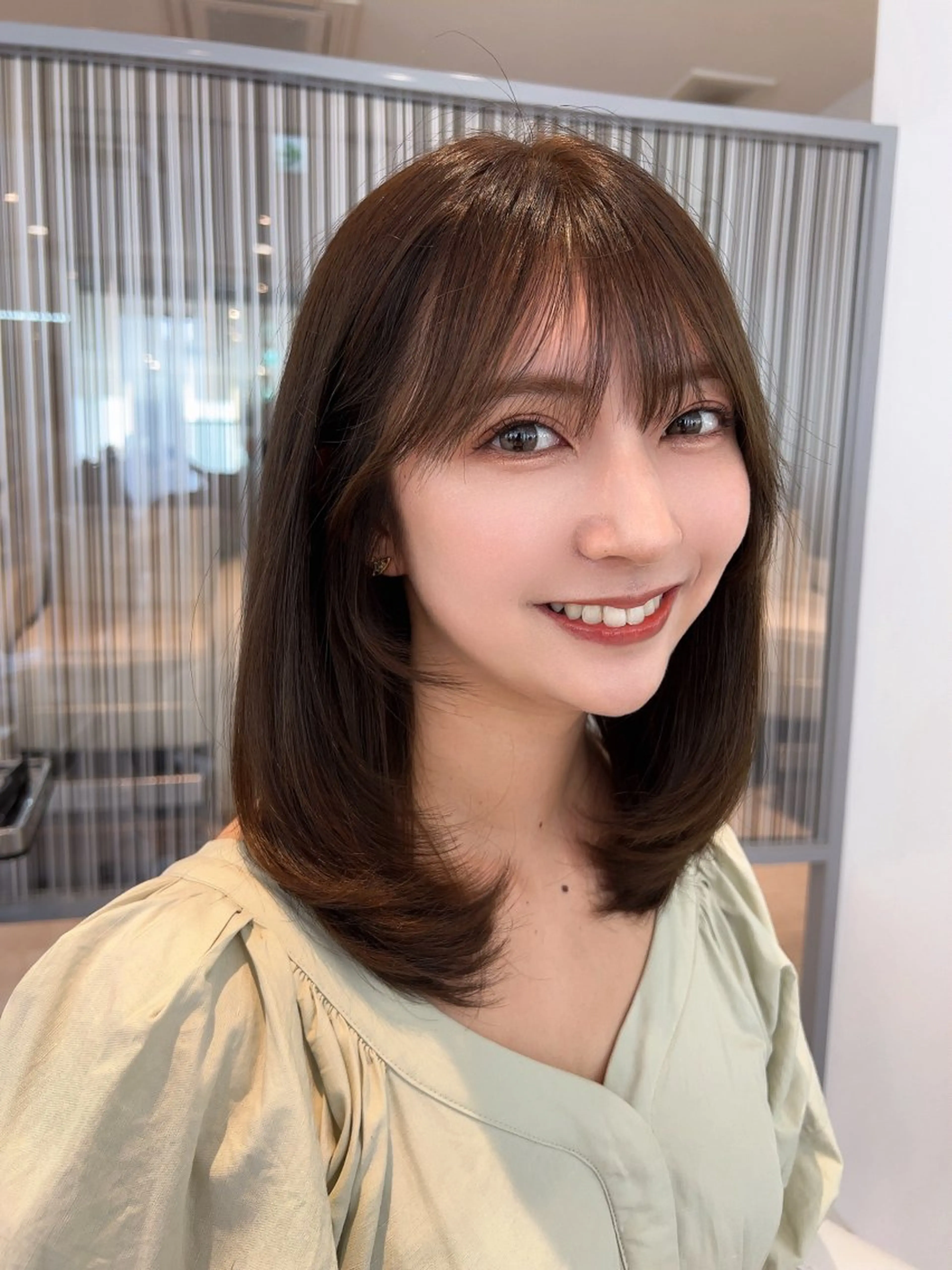 ミディアム カット ヘアカラー トリートメント ✨上品可愛い 時短艶髪/後藤✨のヘアスタイル