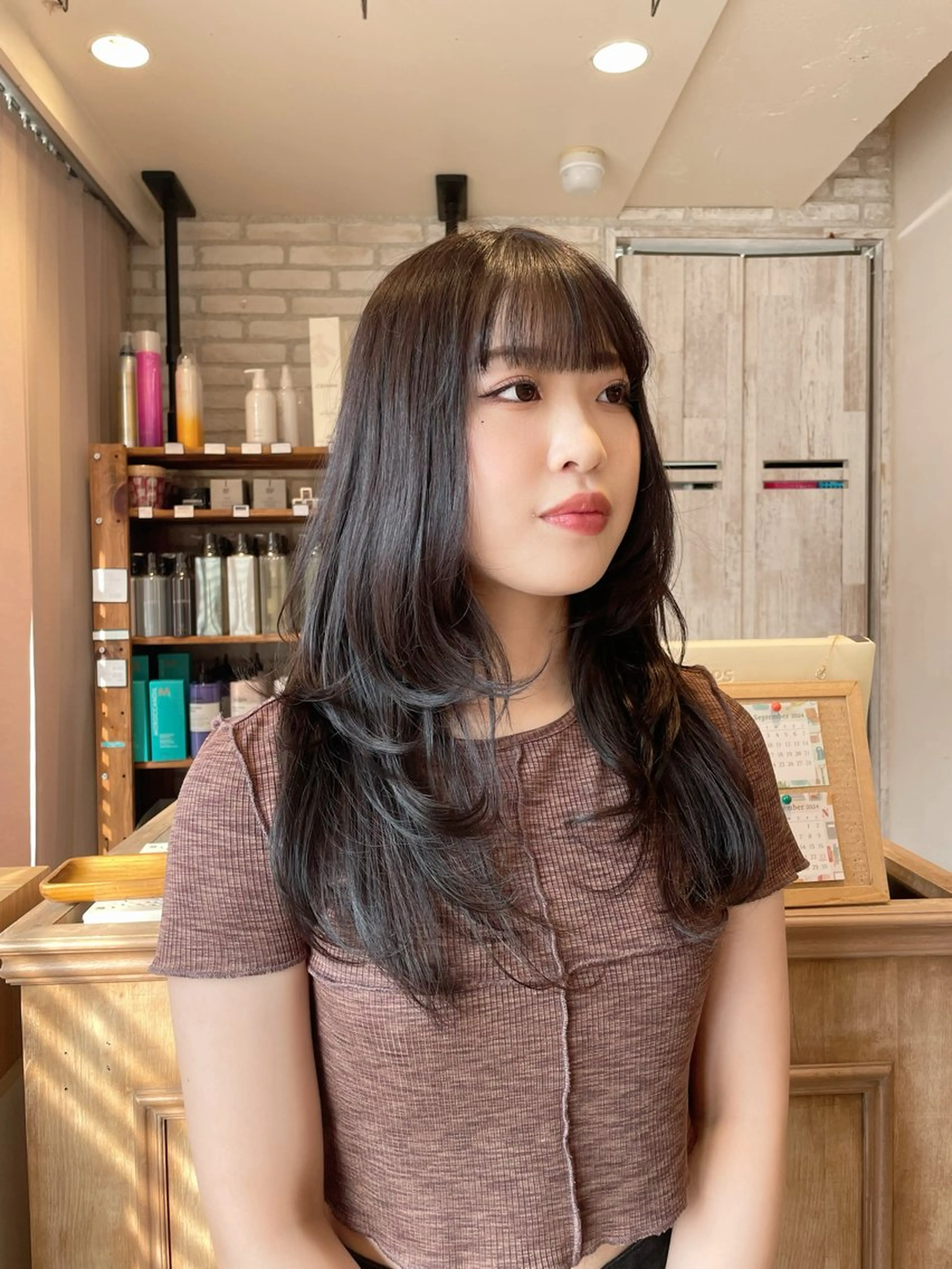 ロング カラー レイヤーカット カット ヘアカラー トリートメント ✨横須賀髪質改善✨️ 加藤 百音のヘアスタイル