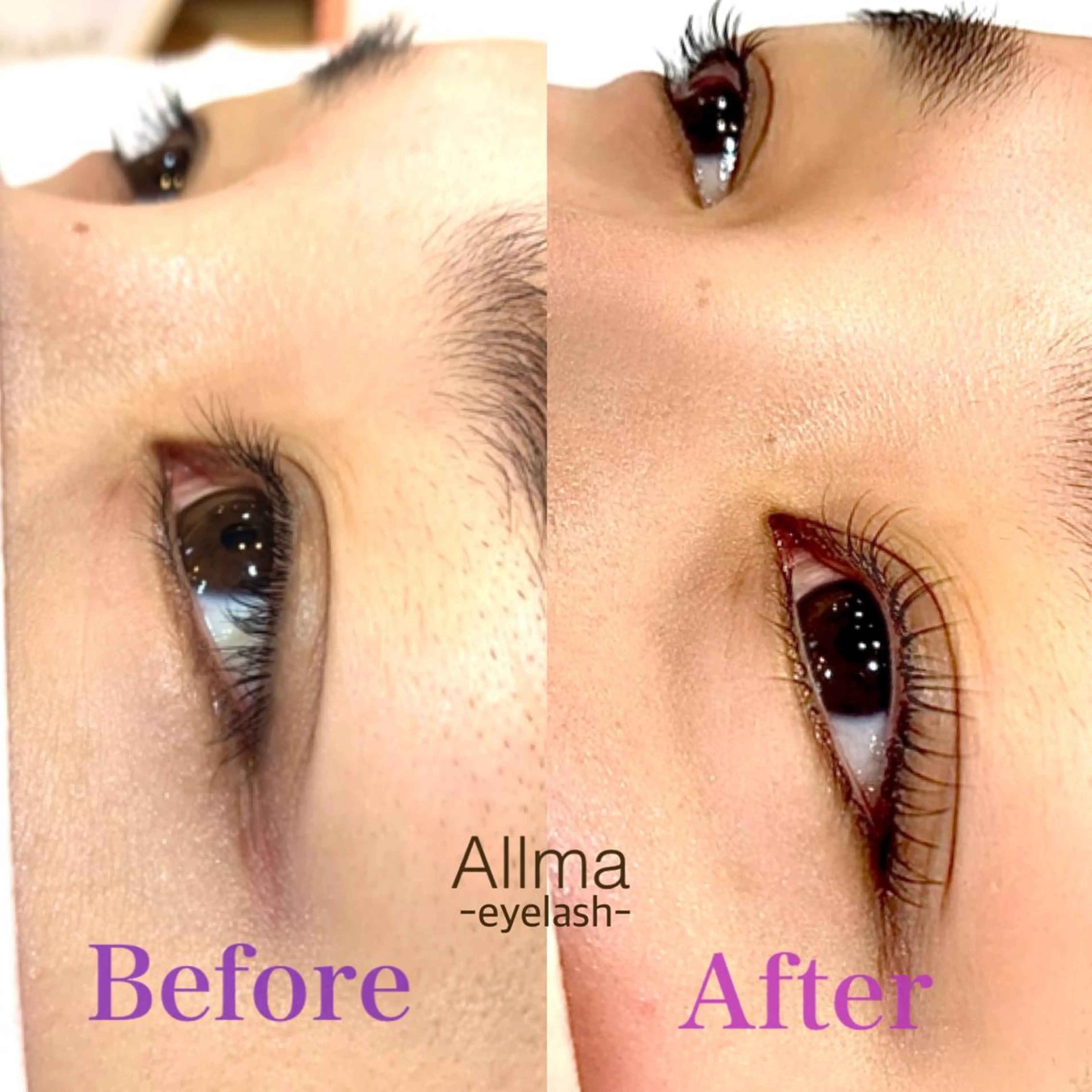 マツエク・マツパ 一重×まつ毛パーマ マツパ Allma eyeのマツエク・マツパデザイン