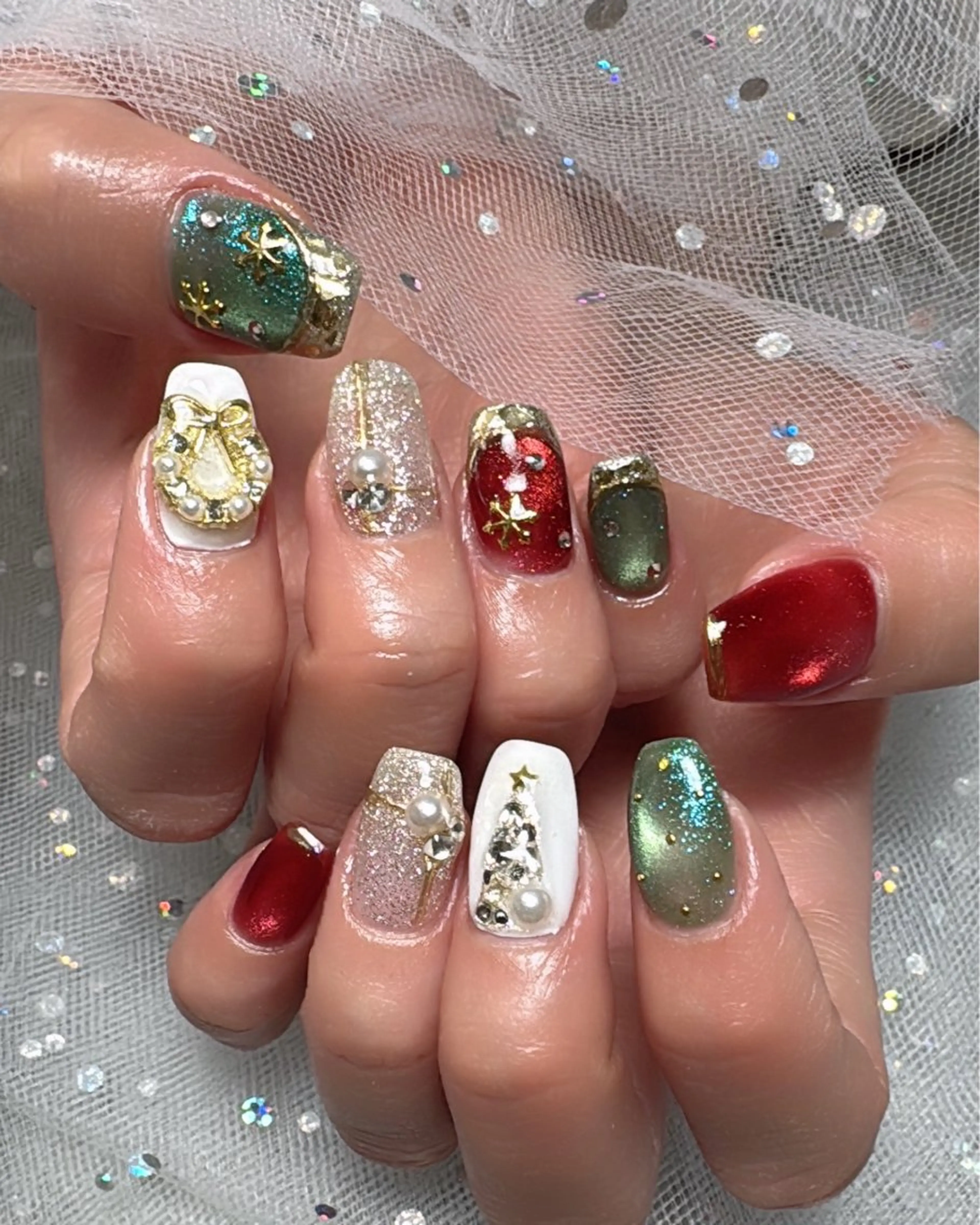 ネイル 冬ネイル クリスマス ハンドネイル MATATABI. kumiのネイルデザイン