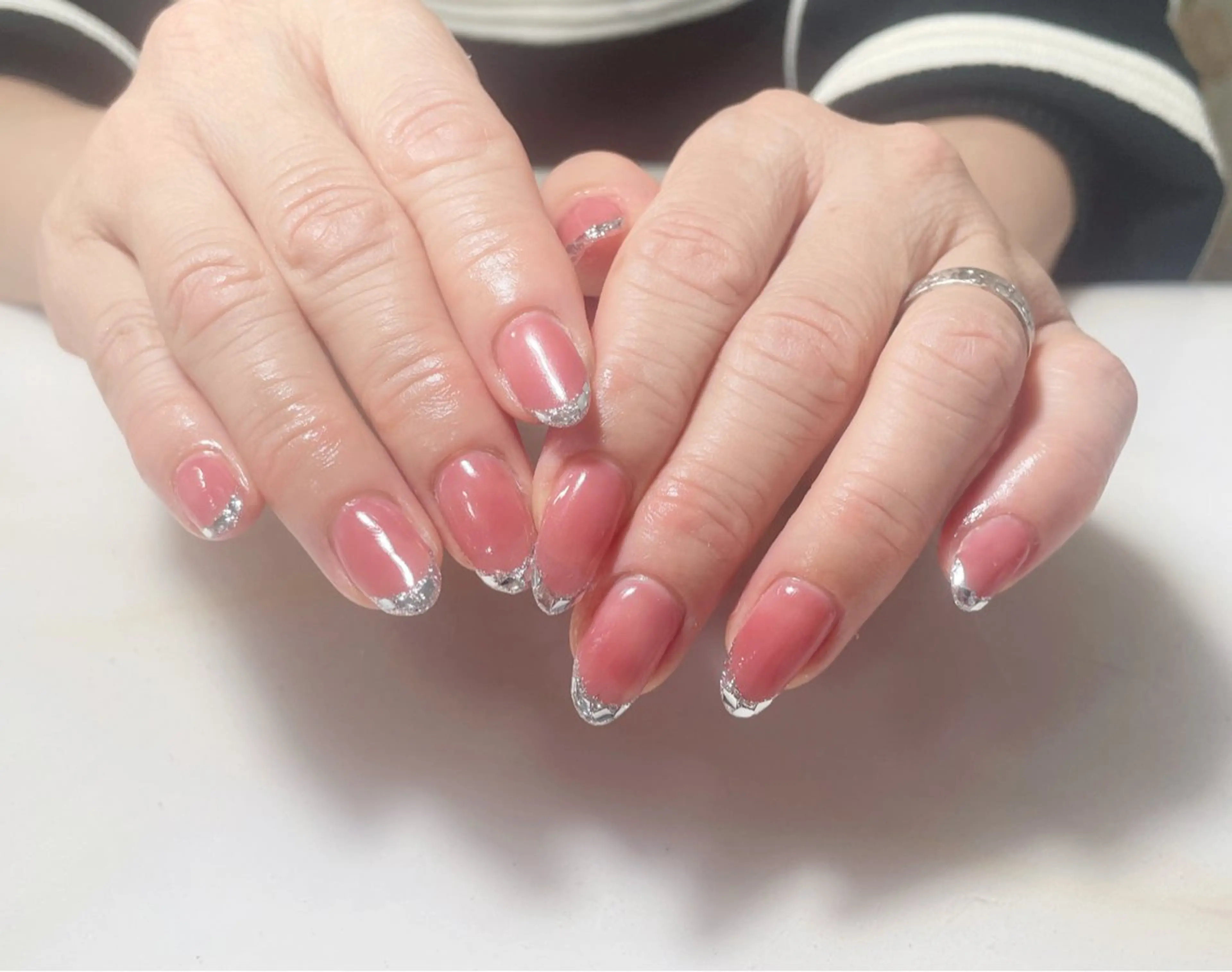 ネイル アートネイル フレンチネイル ジェルネイル グラデーション 韓国ネイル 久保田 マリコのネイルデザイン