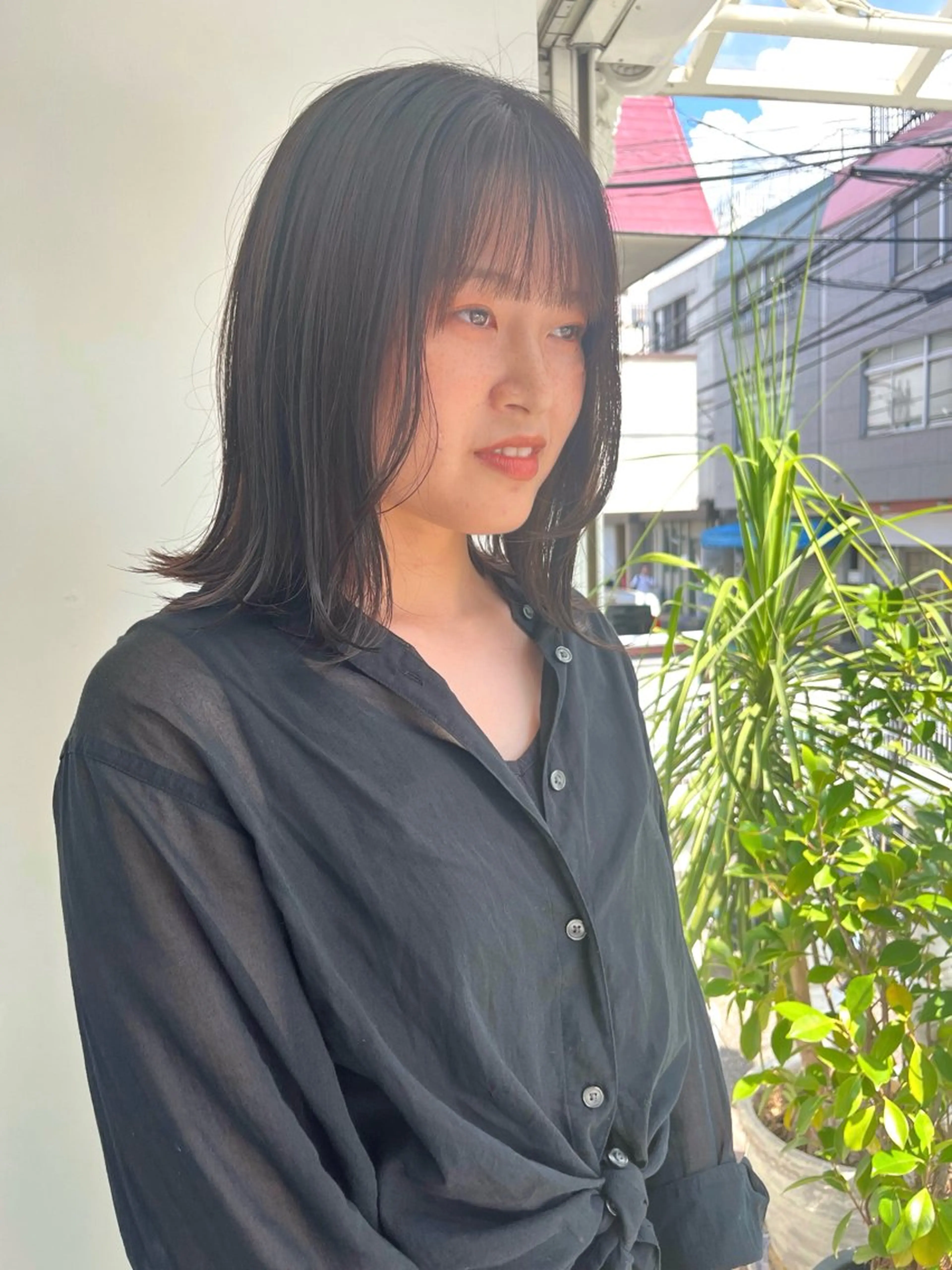 ミディアム 外ハネヘア カット ボブ/透明感カラー /大宮/たぐち🥨のヘアスタイル