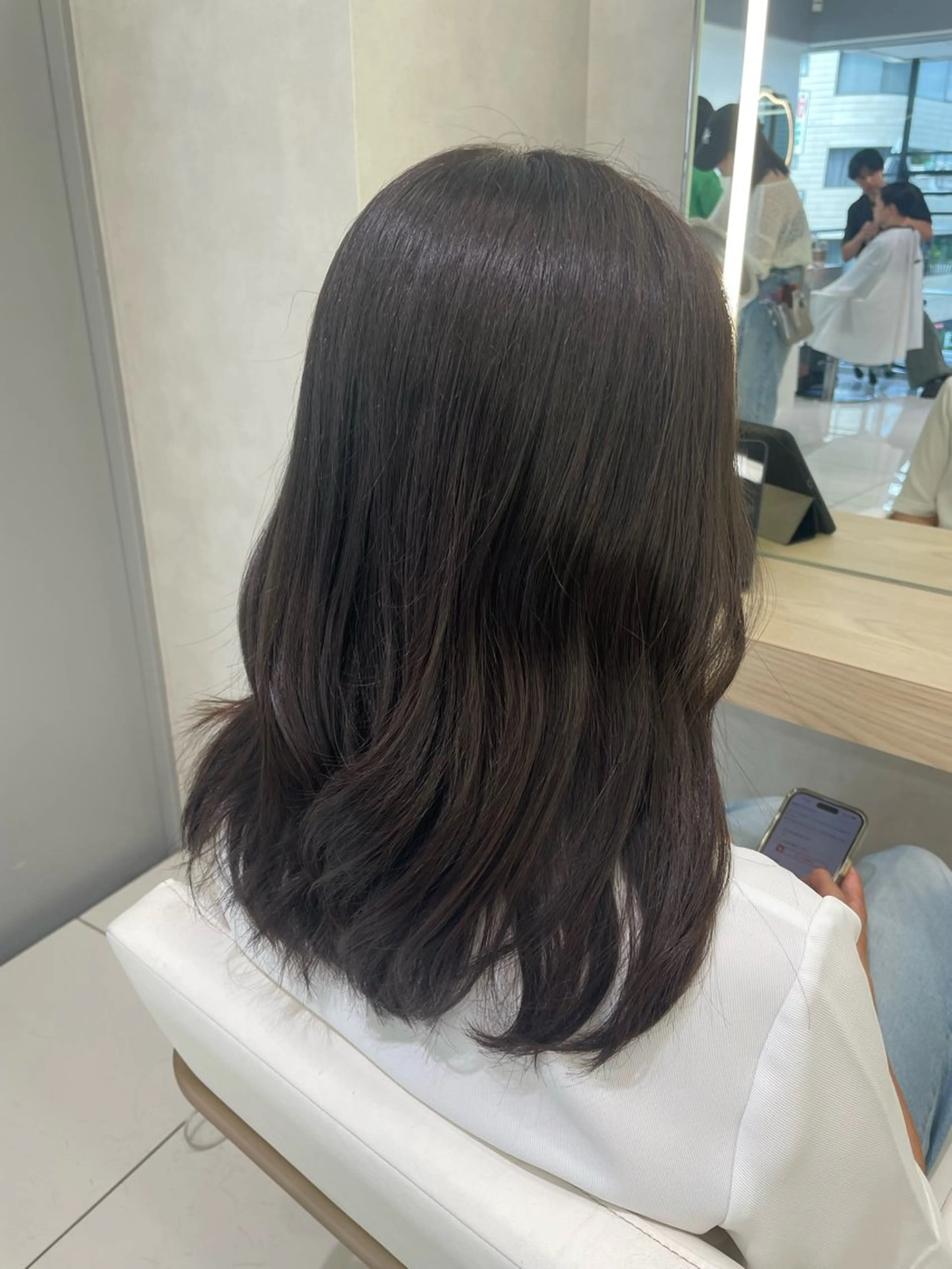 ロング ヘアカラー トリートメント 艶カラー/レイヤー カット/あやかのヘアスタイル