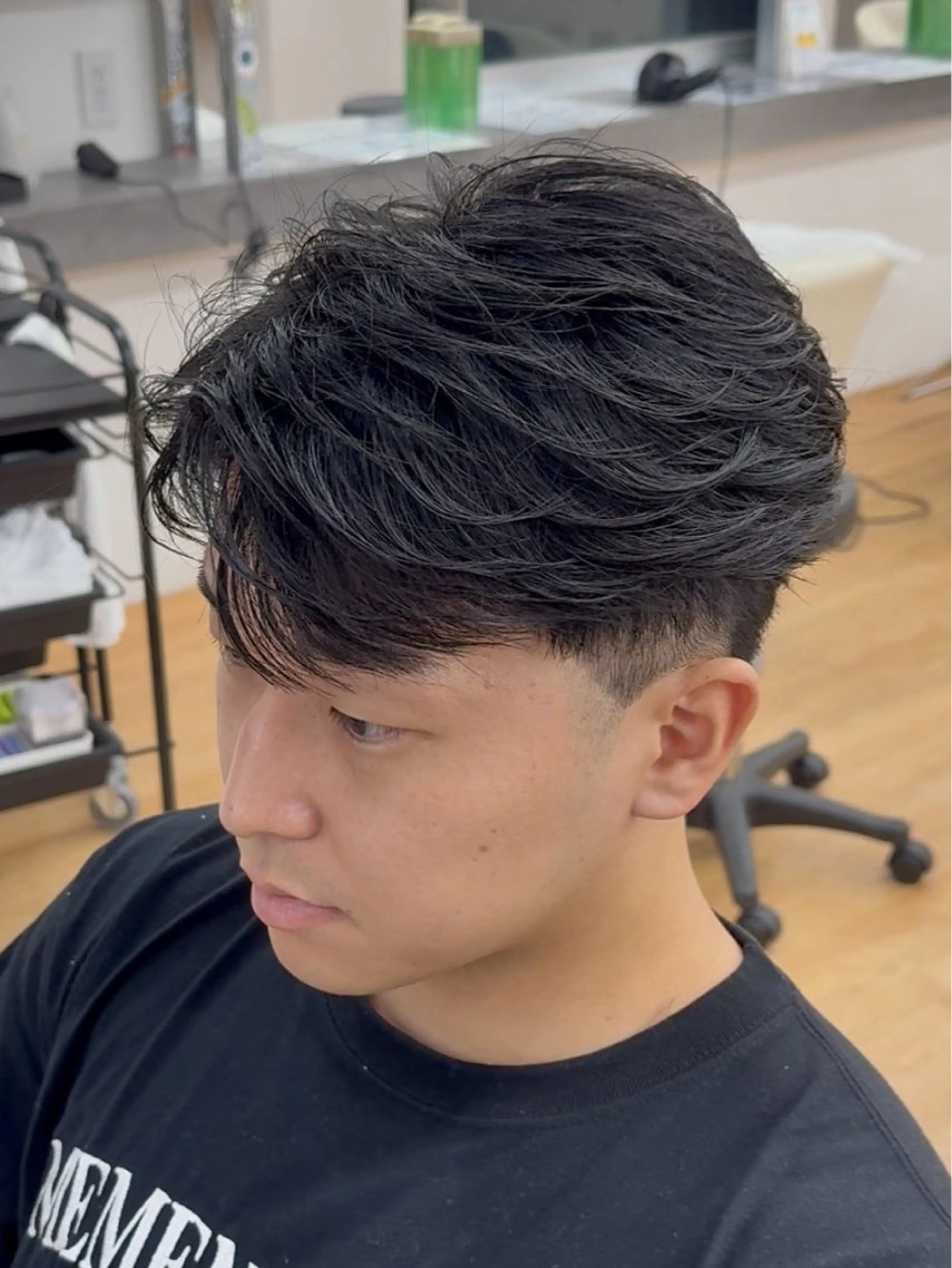 ショート メンズ かきあげバング ショートヘア become men’s hair名駅店所属・【メンズ特化美容師】 大河内 名駅のヘアスタイル