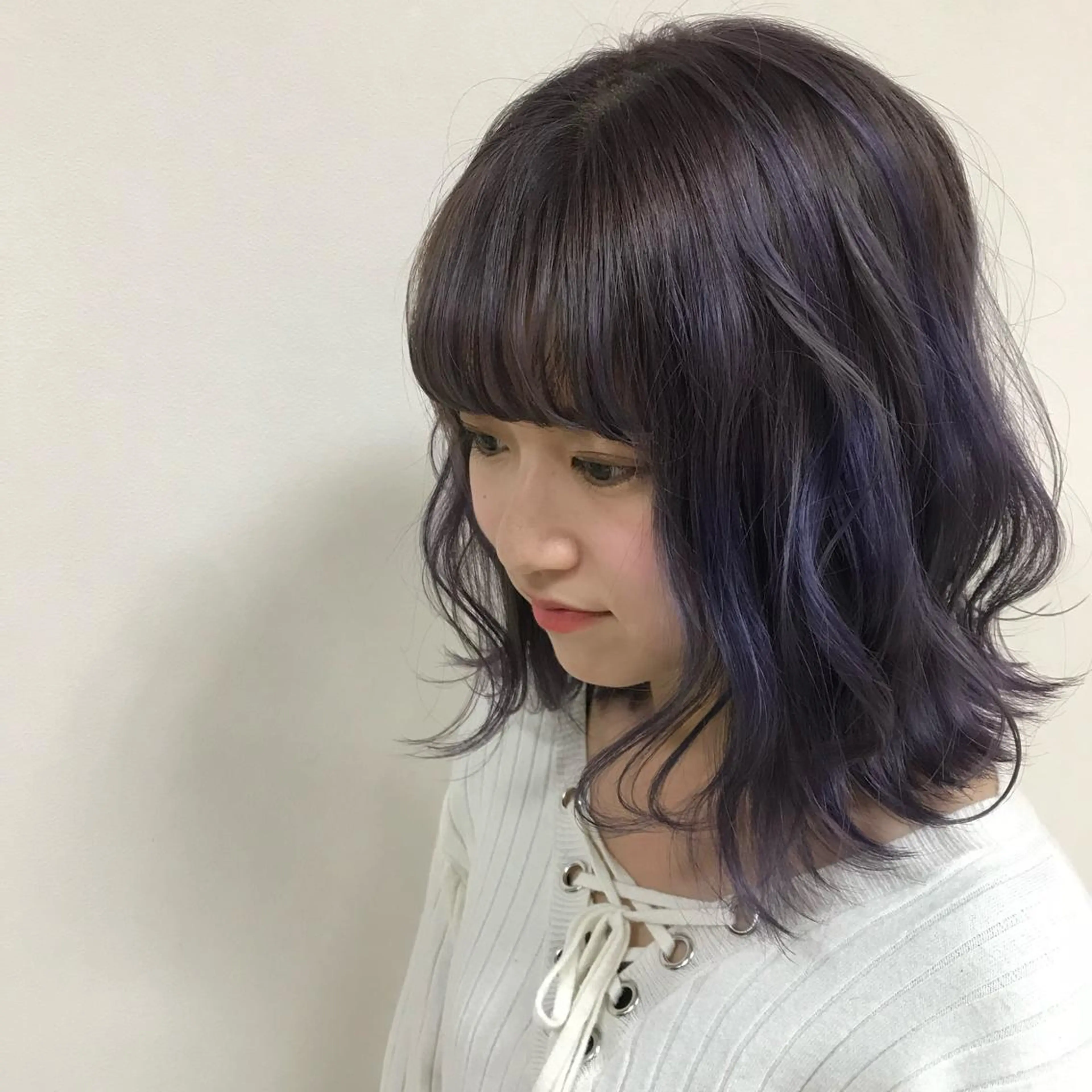ミディアム ヘアカラー トリートメント デザインカラー🕊 石井萌のヘアスタイル