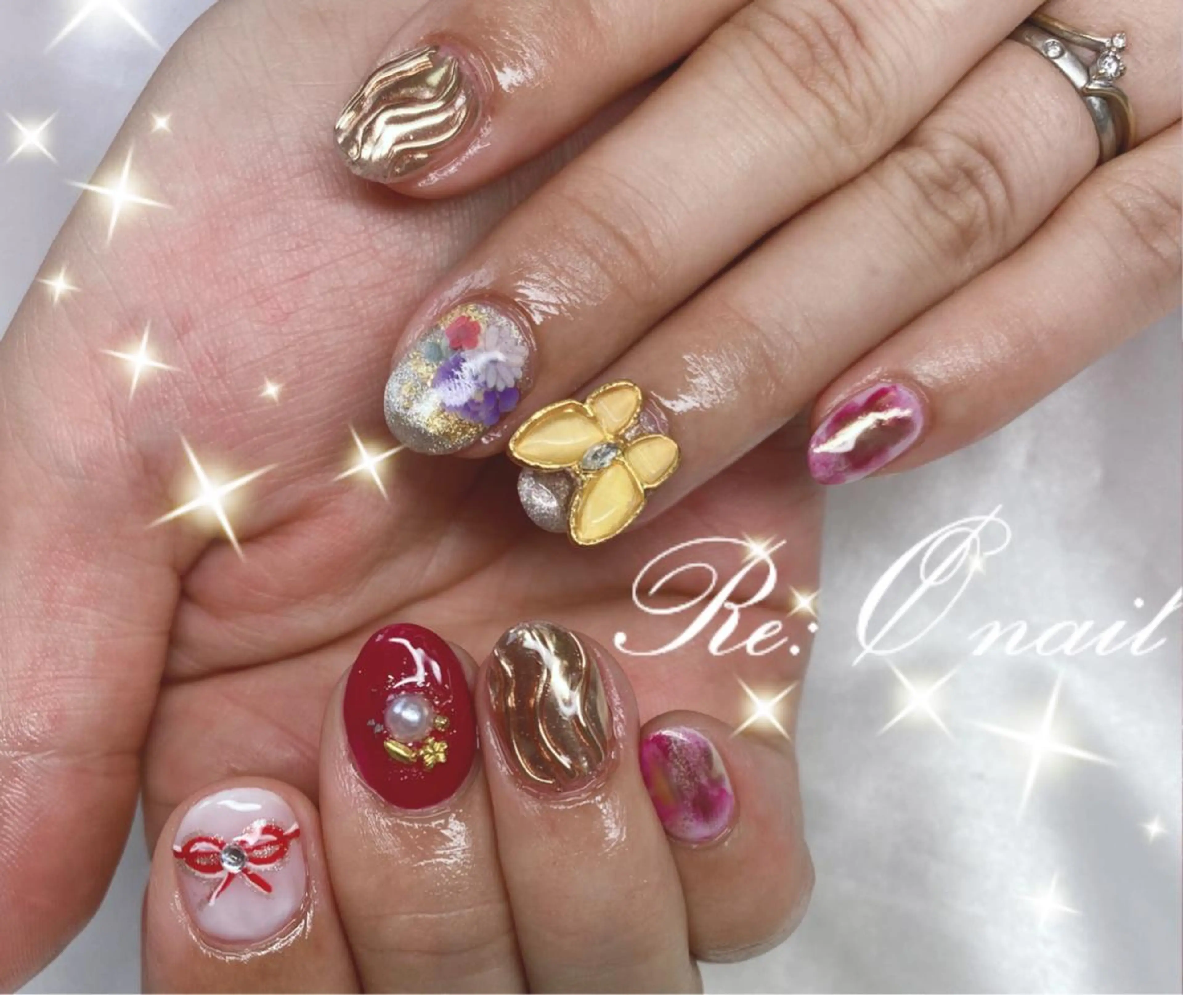 ネイル ブライダルネイル ハンドネイル Re:Ø nail 🩵TSUJIのネイルデザイン