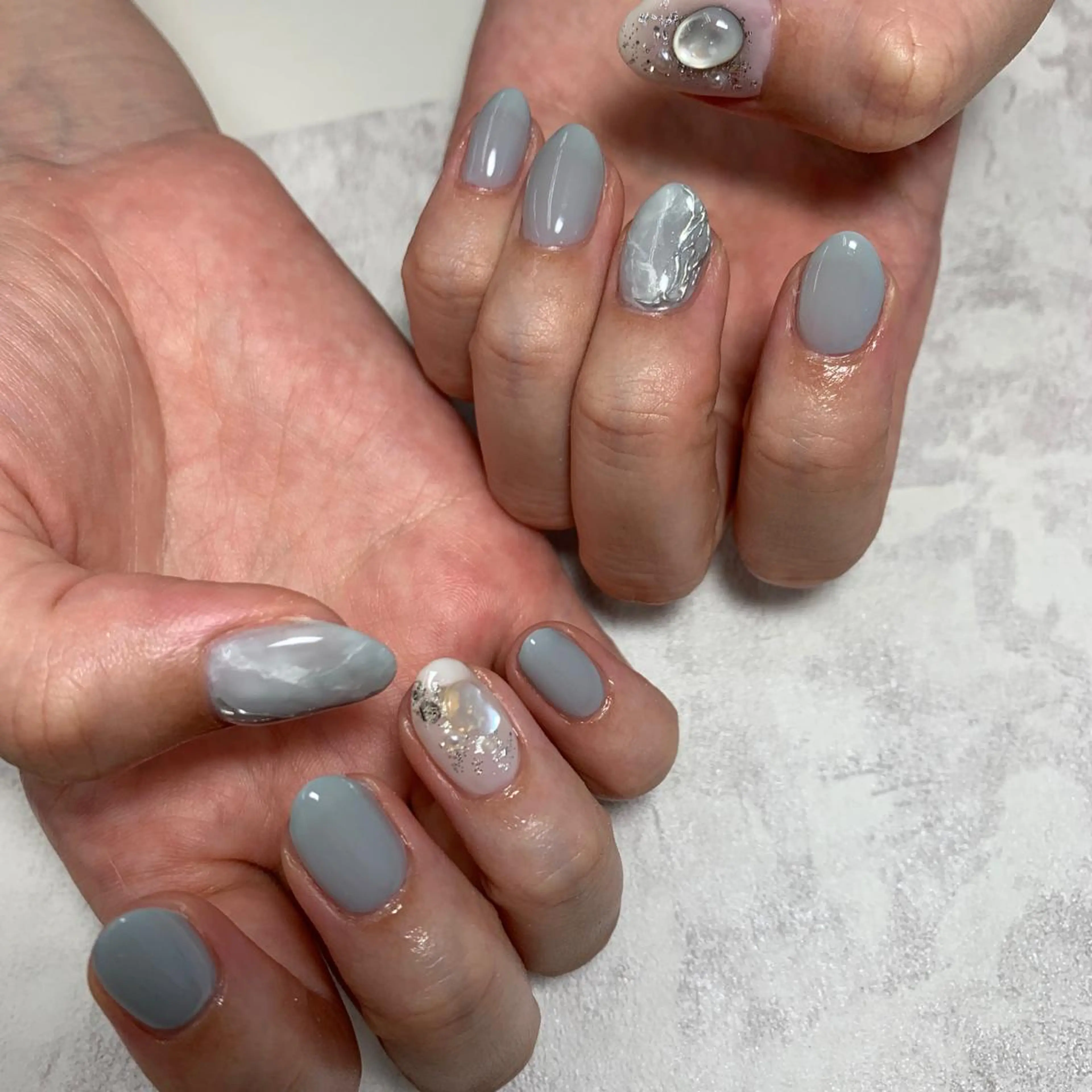 ネイル 大理石ネイル(マーブル) Li aile eye&nailのネイルデザイン