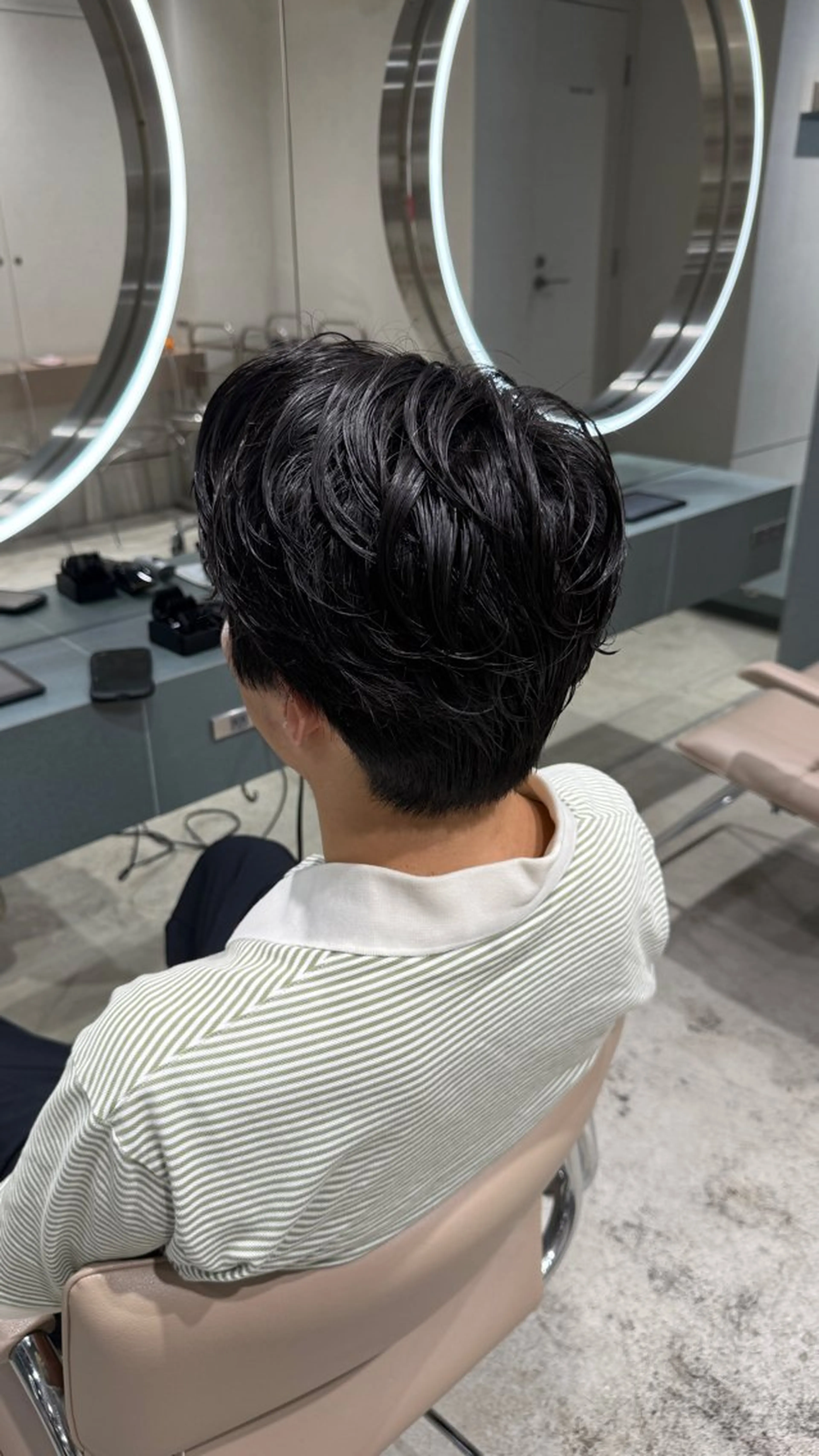 パーマ メンズ パーマ せな立川レディース メンズカットモデルのヘアスタイル