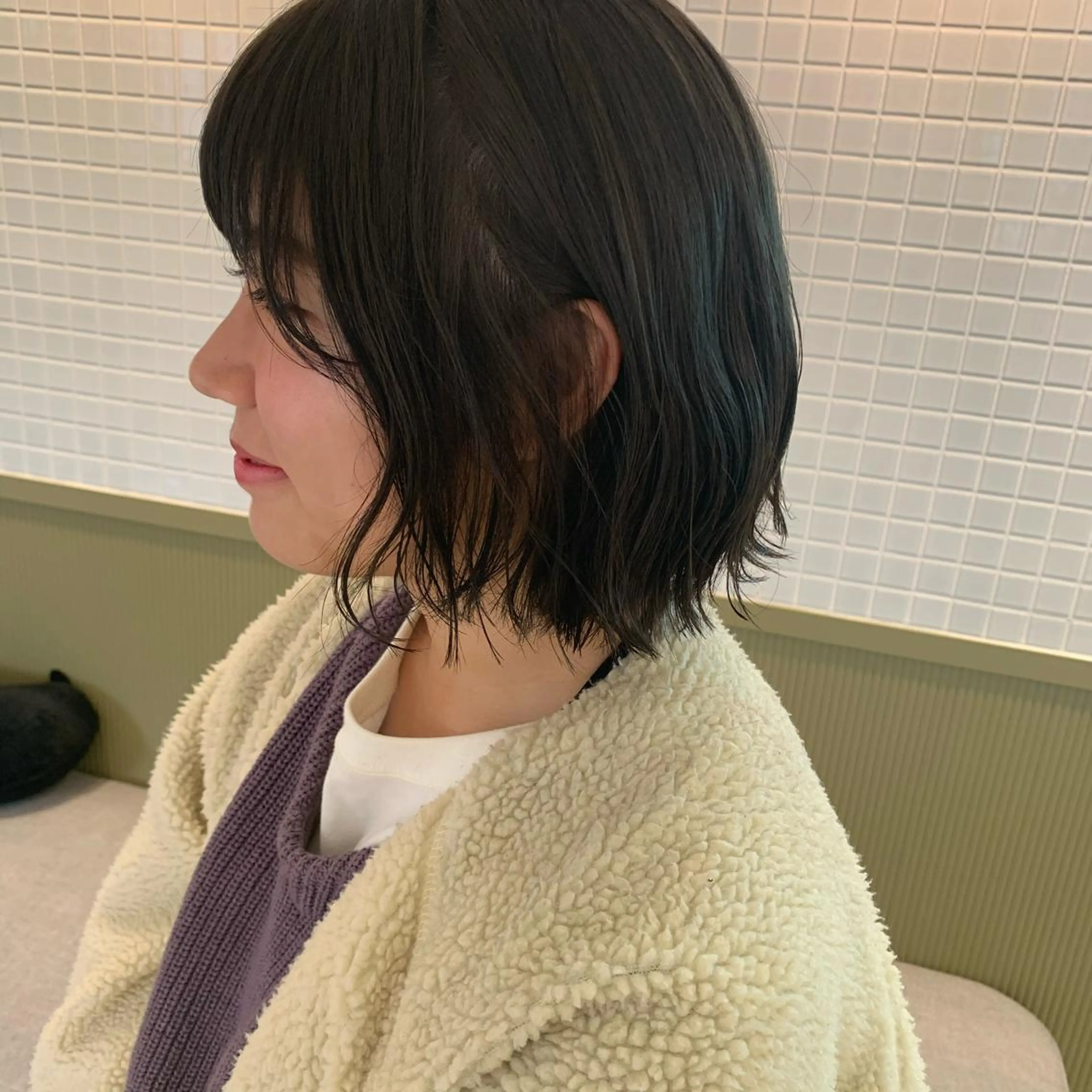 ミディアム カラー グレージュ emme MIHO♡のヘアスタイル