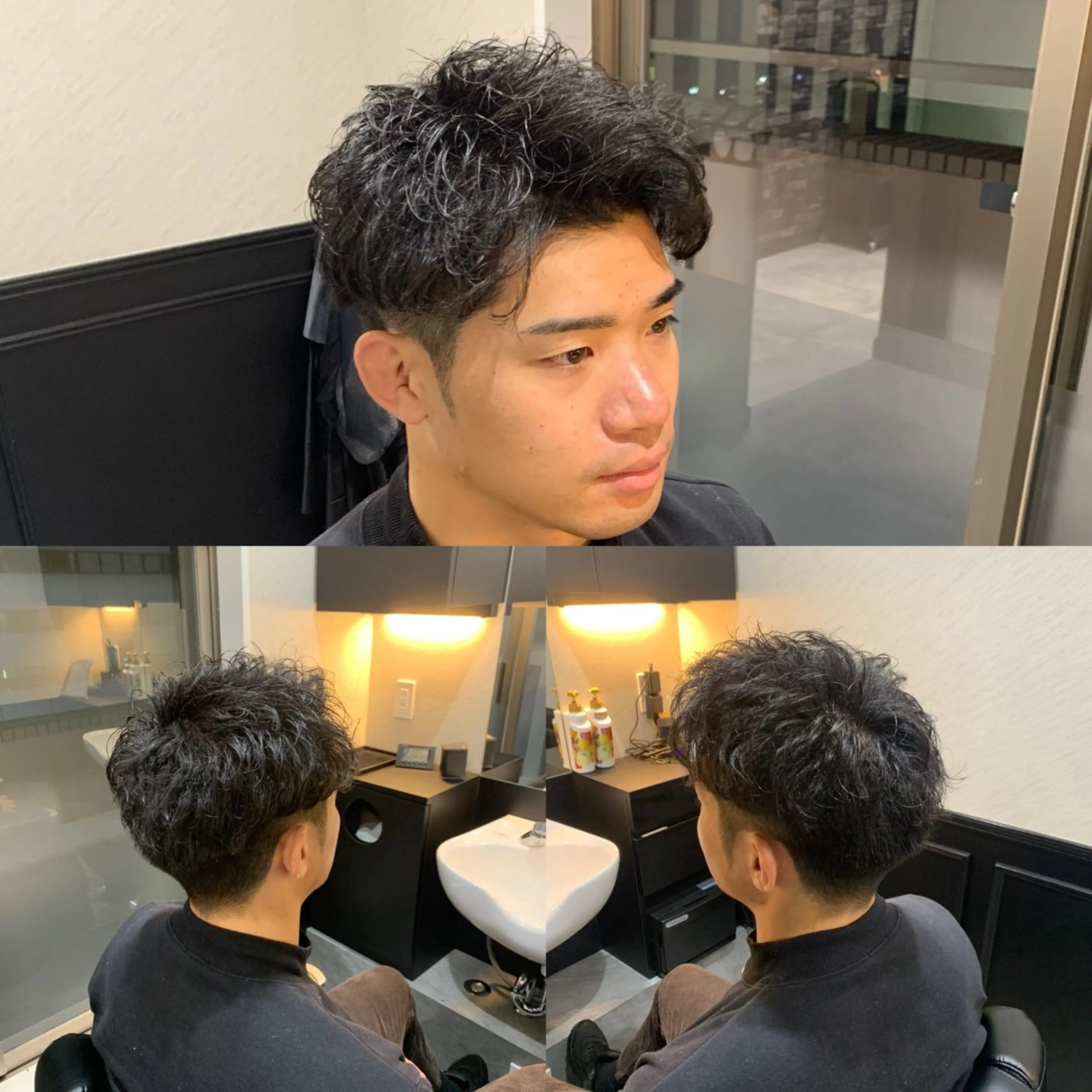 ショート パーマ メンズ カット パーマ 池田達也anyhow /副店長のヘアスタイル
