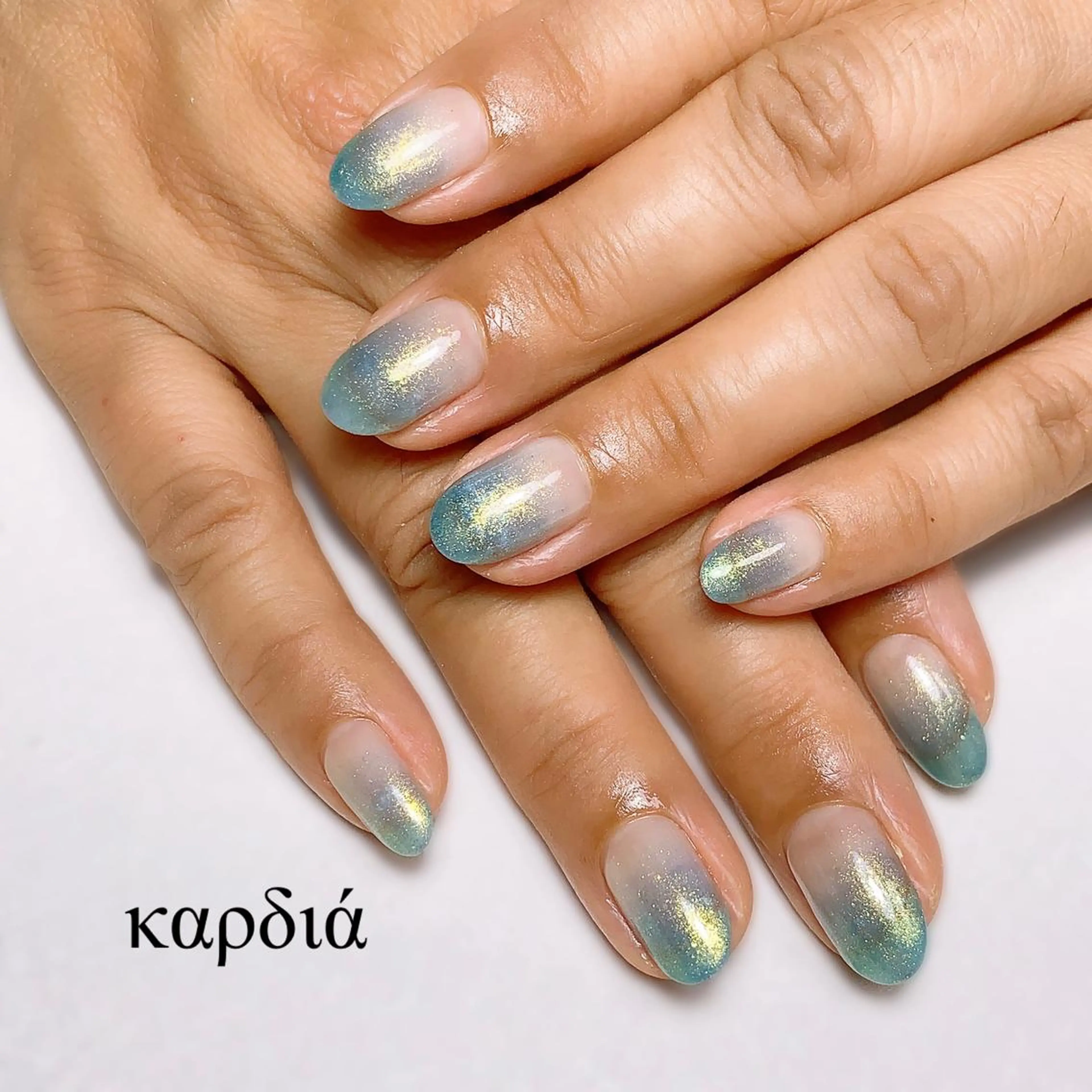 ネイル ハンドネイル καρδιά -ｶﾙﾃﾞｨｱ-のネイルデザイン