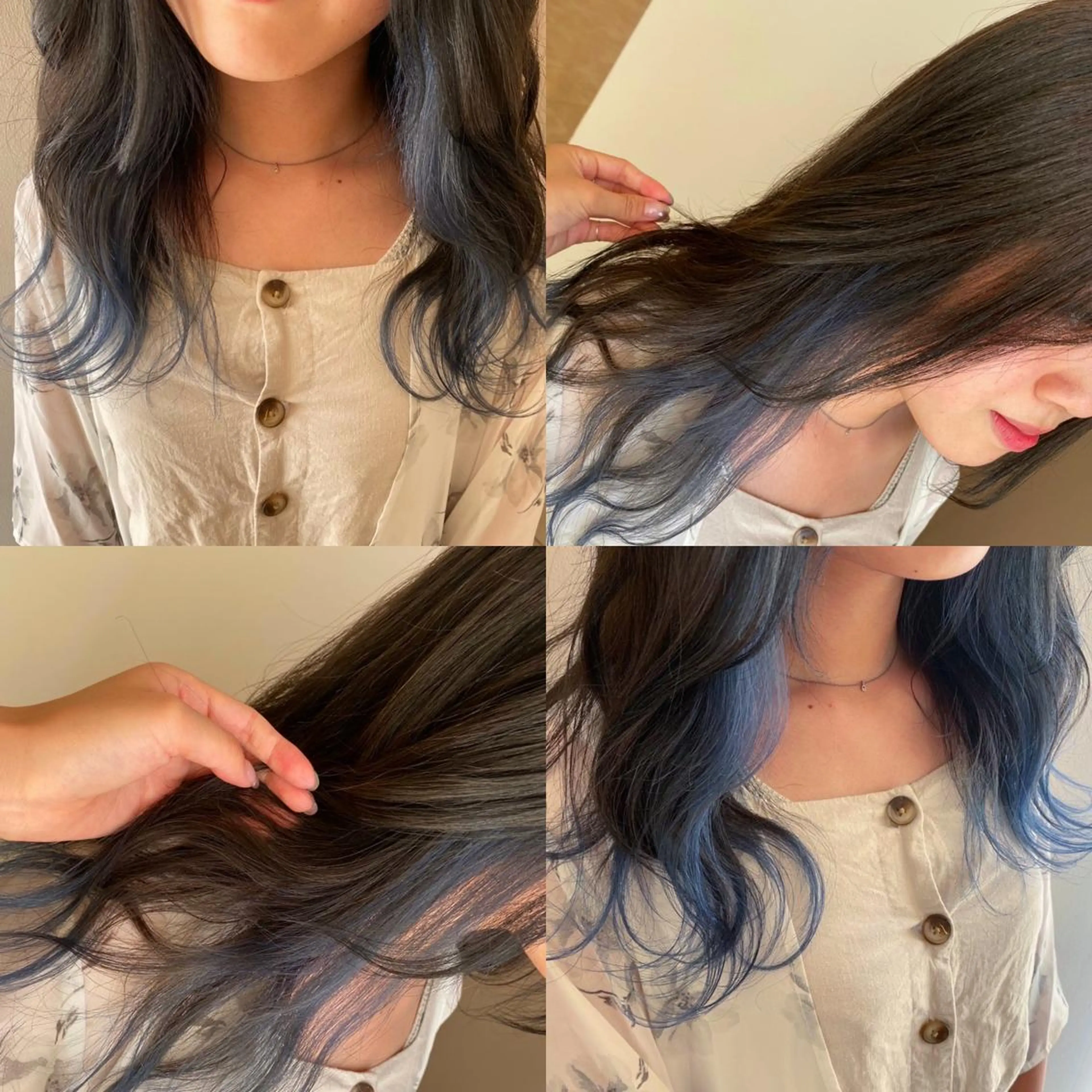 ロング カラー デザインカラー🕊 石井萌のヘアスタイル