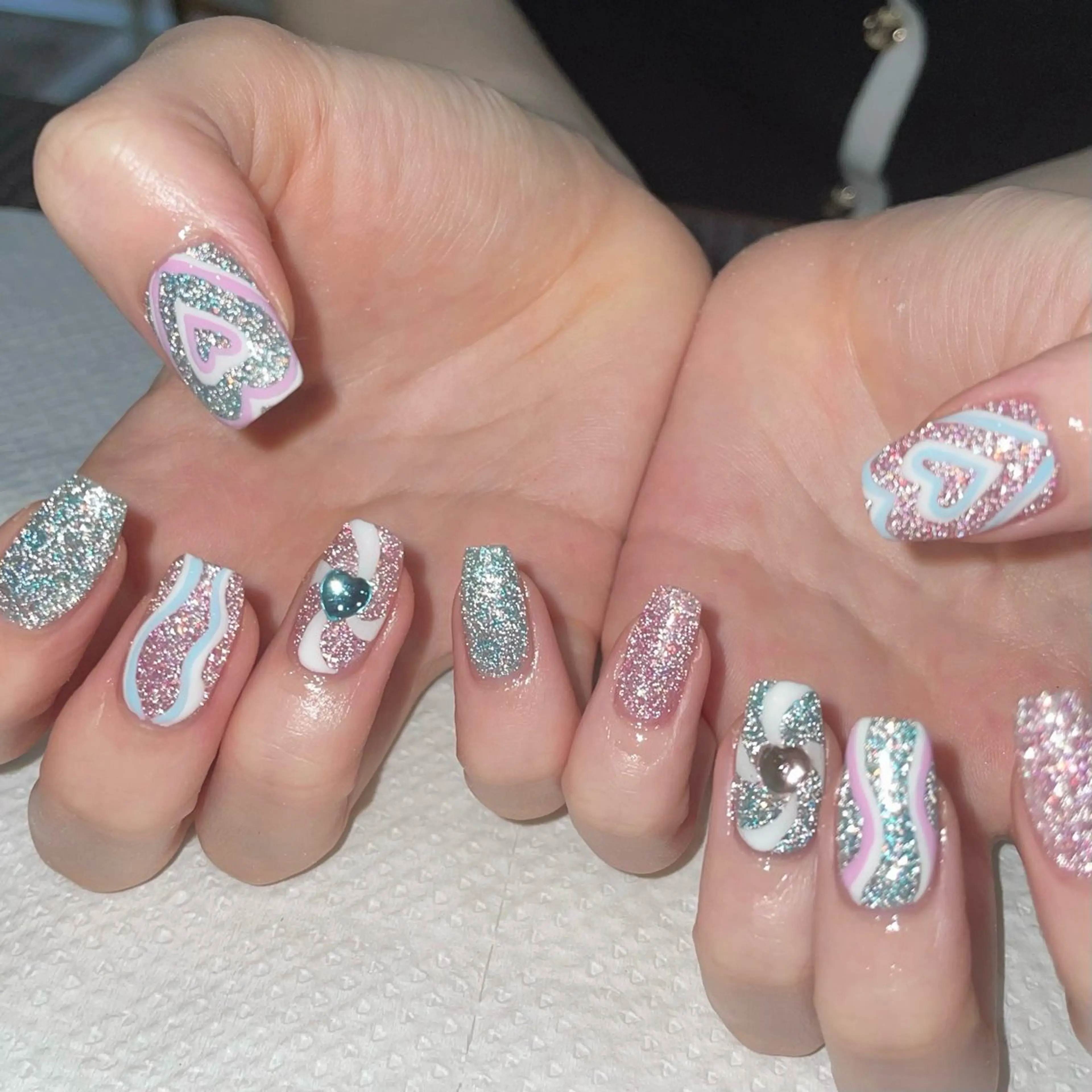 ネイル フラッシュネイル キラキラネイル Ricnail☾ ayanoのネイルデザイン