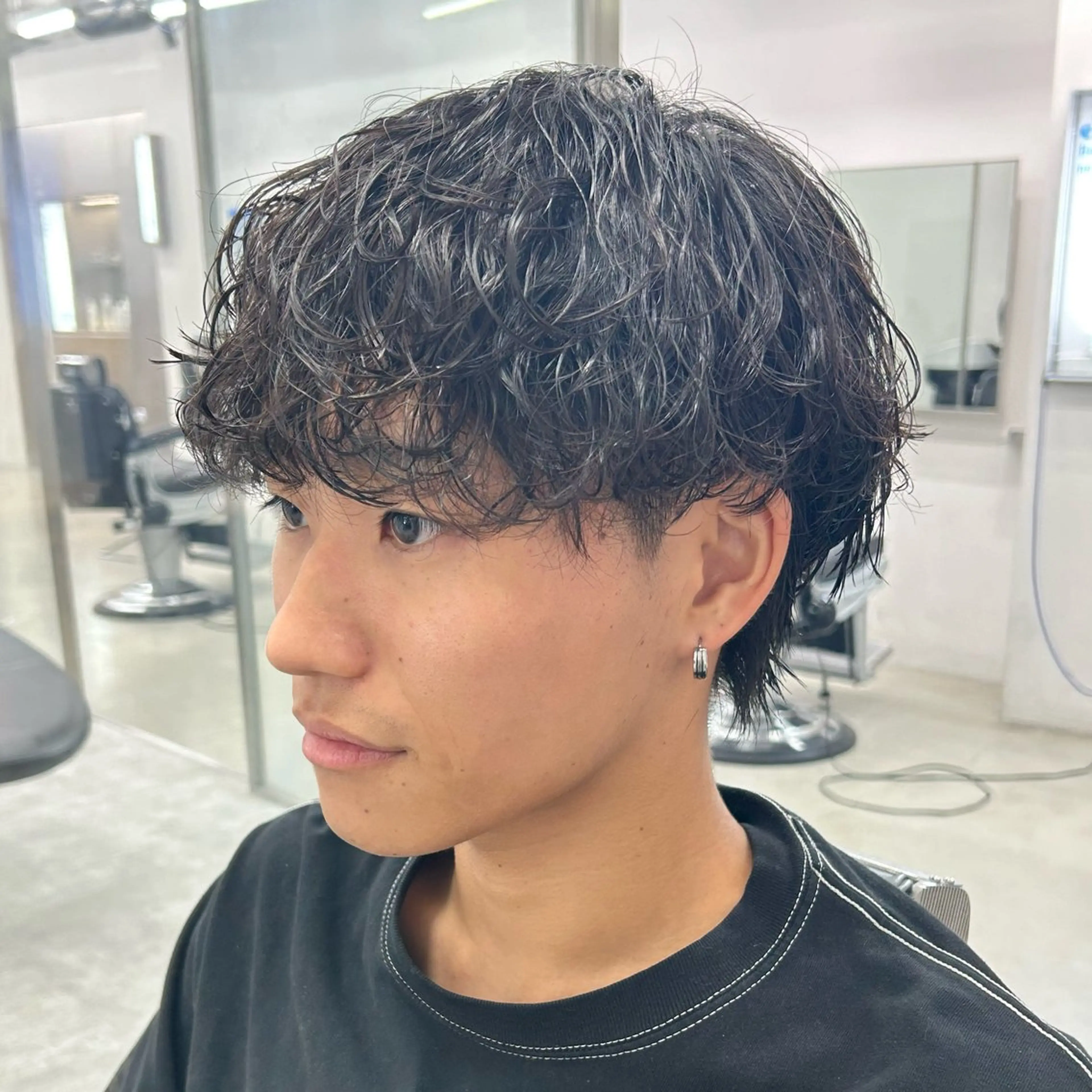 パーマ メンズ カット パーマ 安達 脩人のヘアスタイル