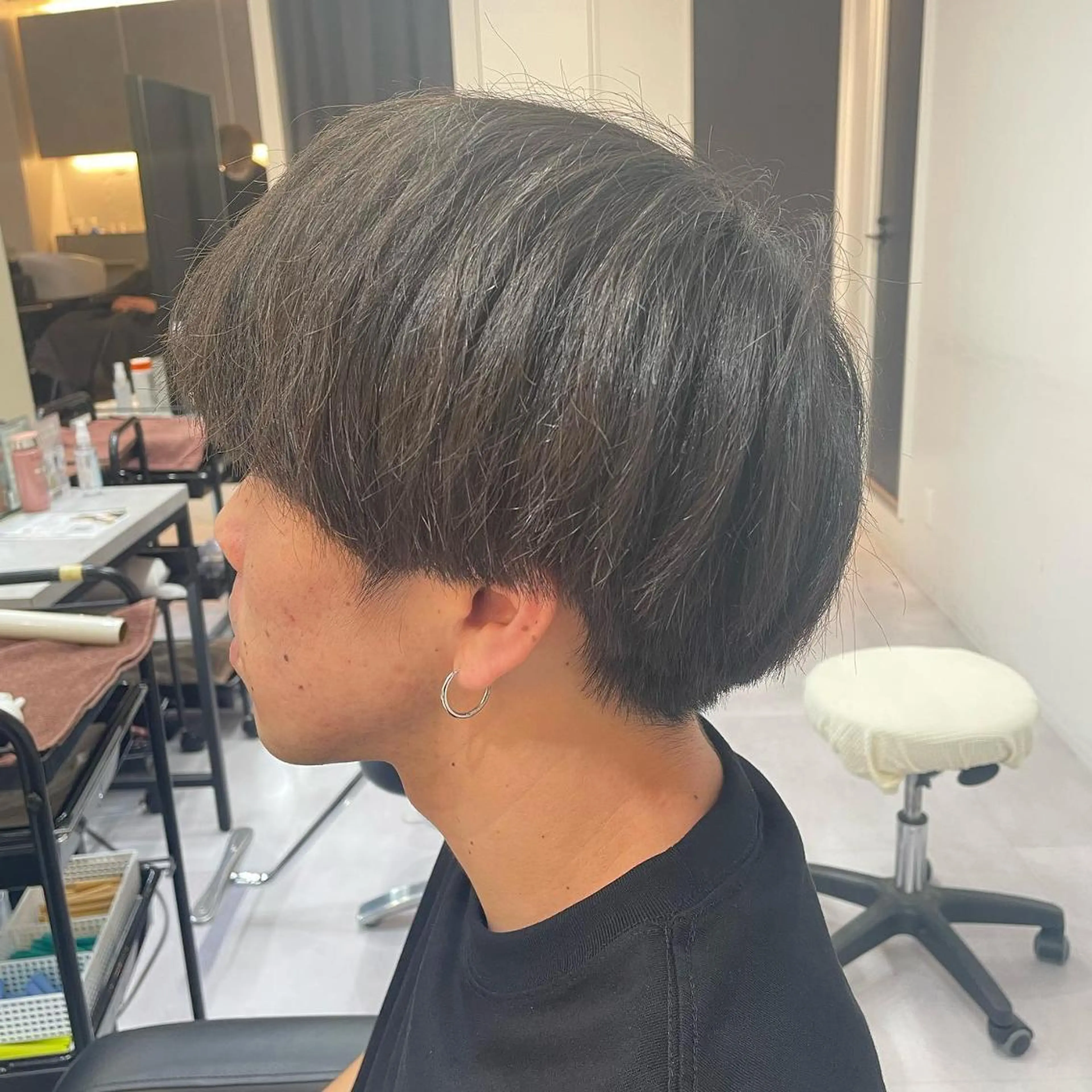 ショート 髪質改善× ハイライト溝江のヘアスタイル