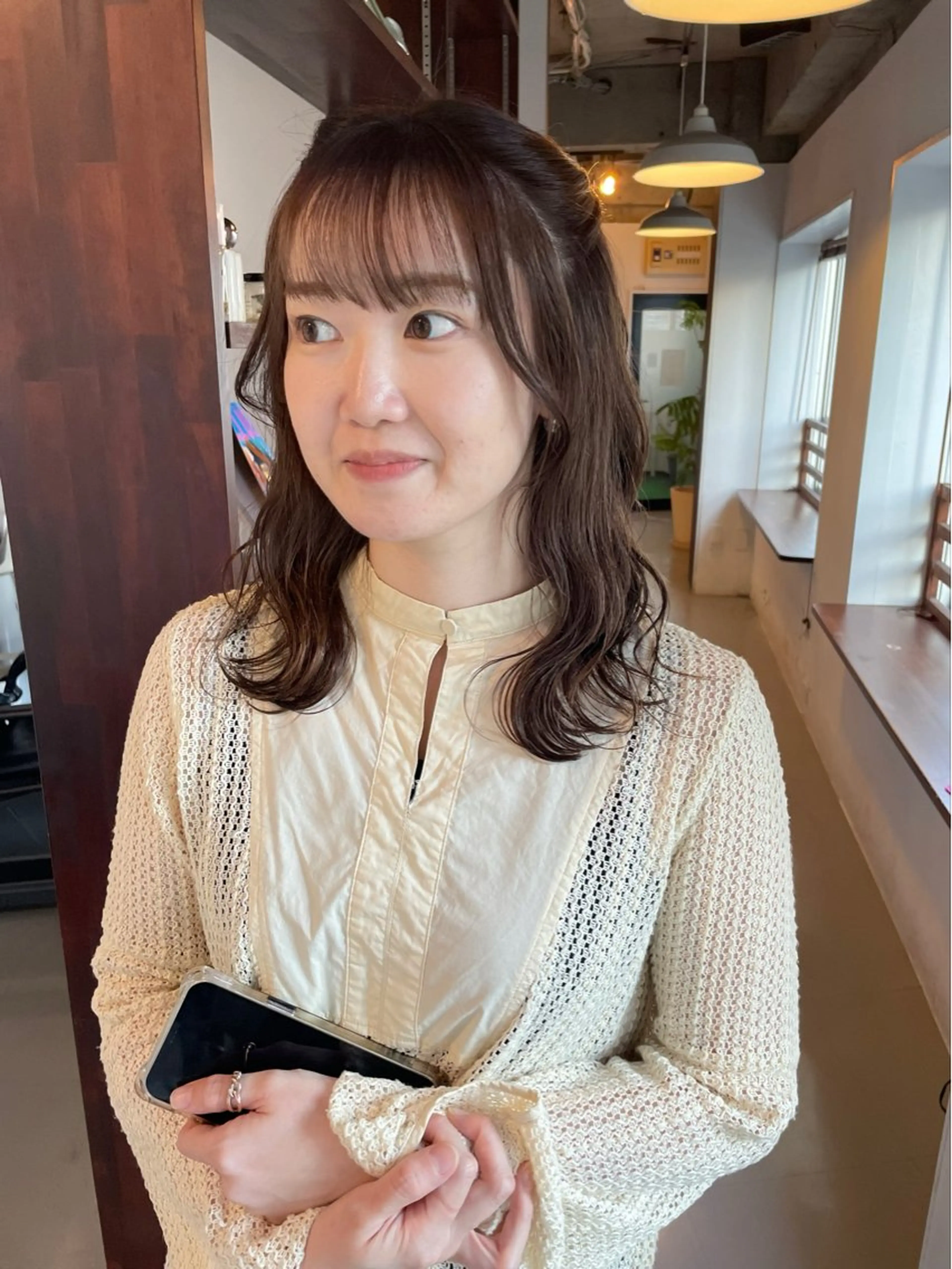 セミロング カラー silo所属・silo MOKA 顔周りカット🦦のヘアスタイル