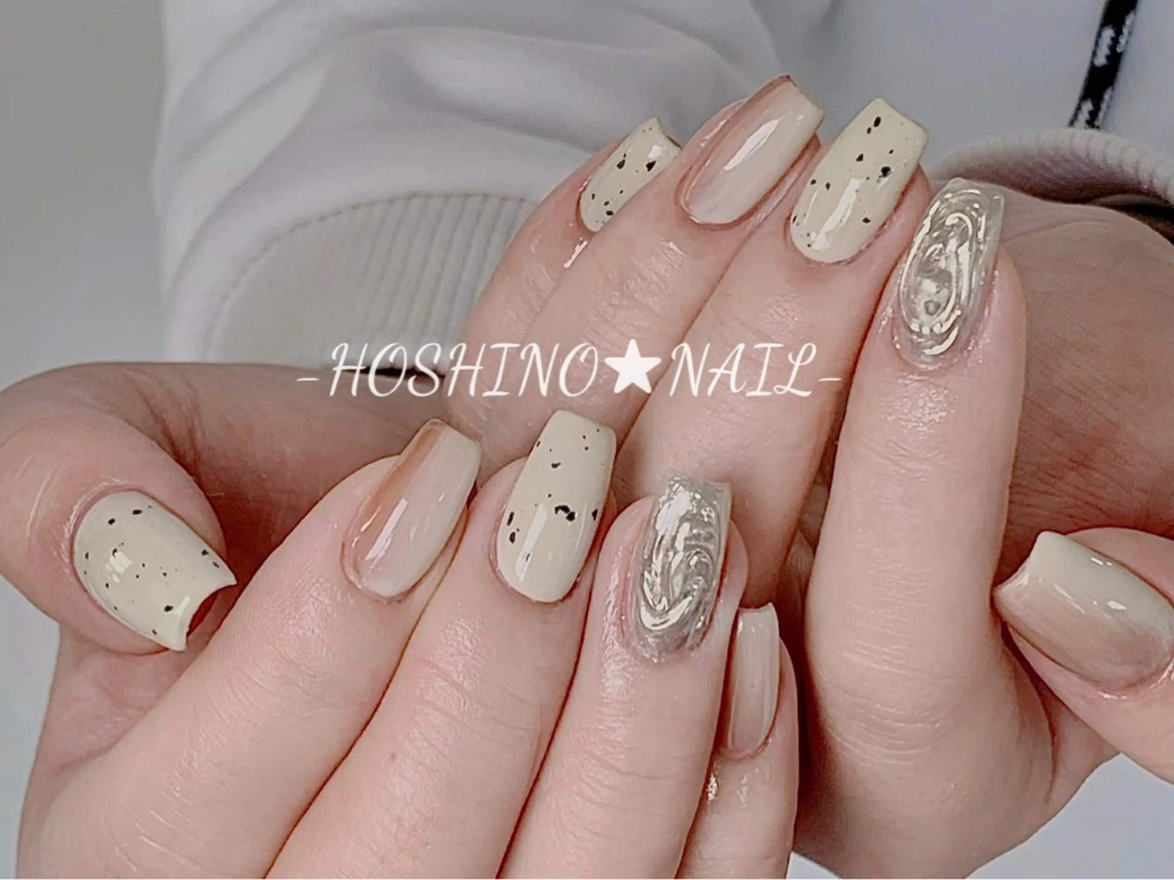 ネイル オーロラネイル チークネイル ドット フットネイル フレンチネイル ハンドネイル ★HOSHINO NAIL★新宿店のネイルデザイン