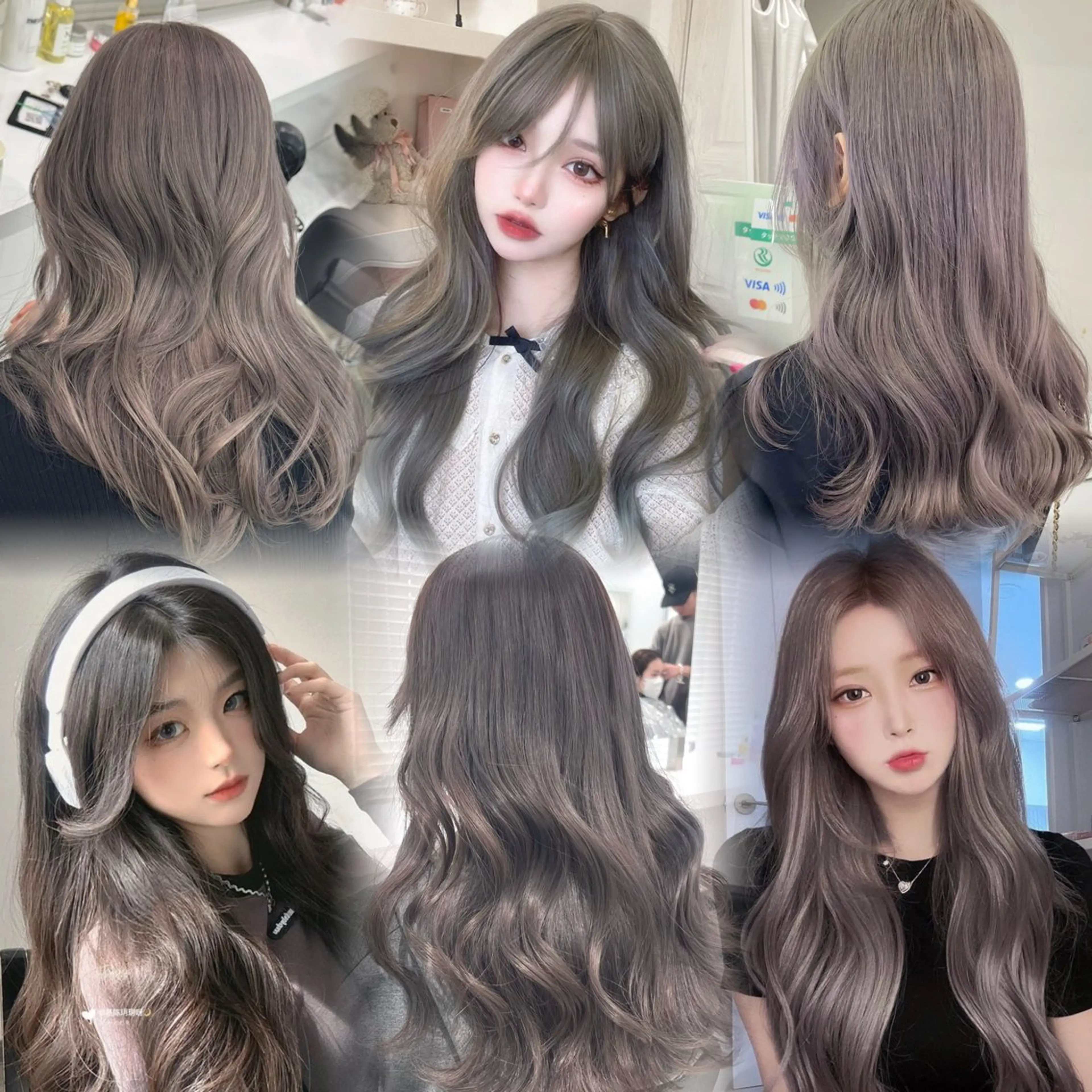 ロング カラー ヘアカラー トリートメント ヘアセット 艶髪グレージュ特化/ CHIKARAのヘアスタイル