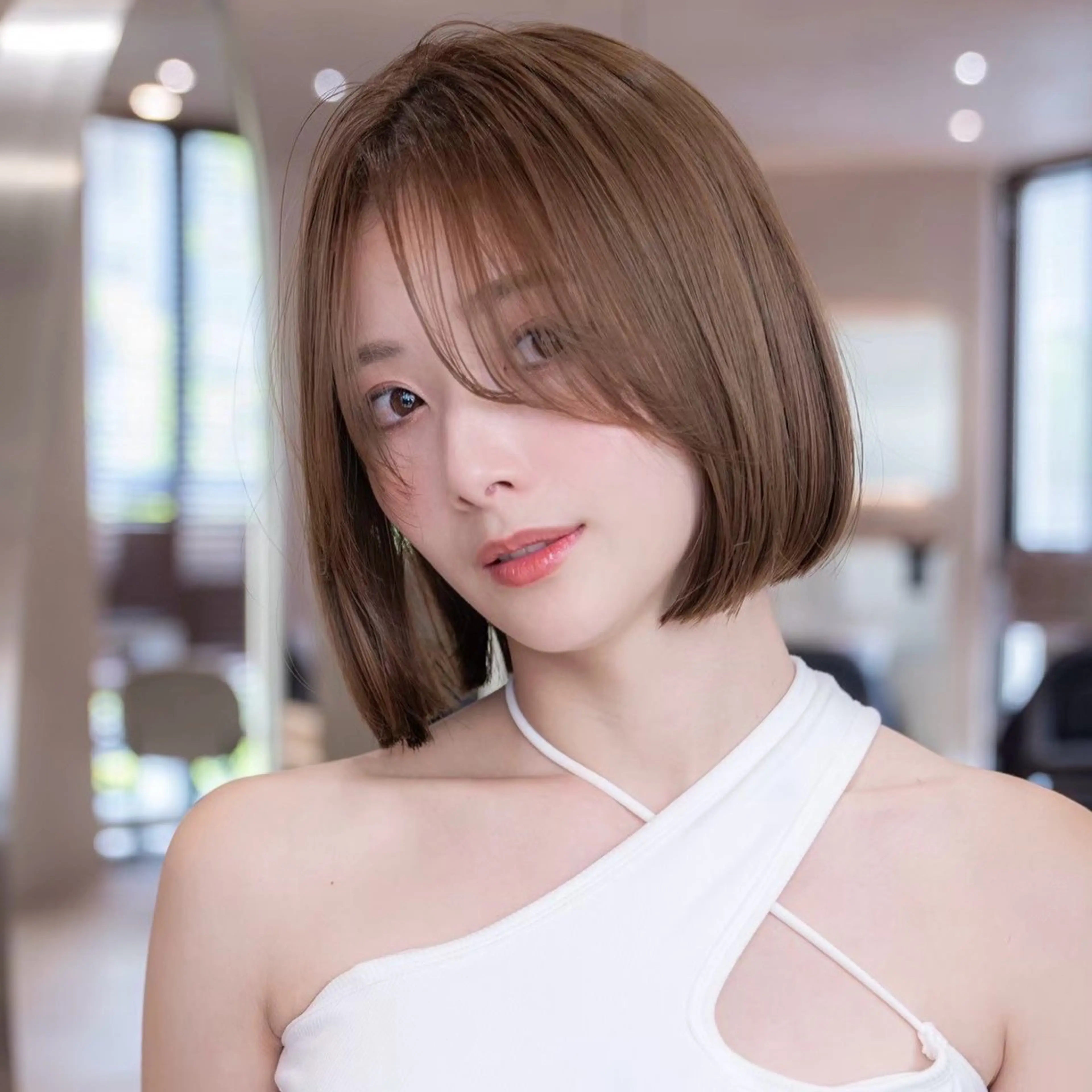 ショート カラー 透明感カラー トリートメント ヘアカラー 渋谷/韓国レイヤー/ 艶カラー/nanoのヘアスタイル