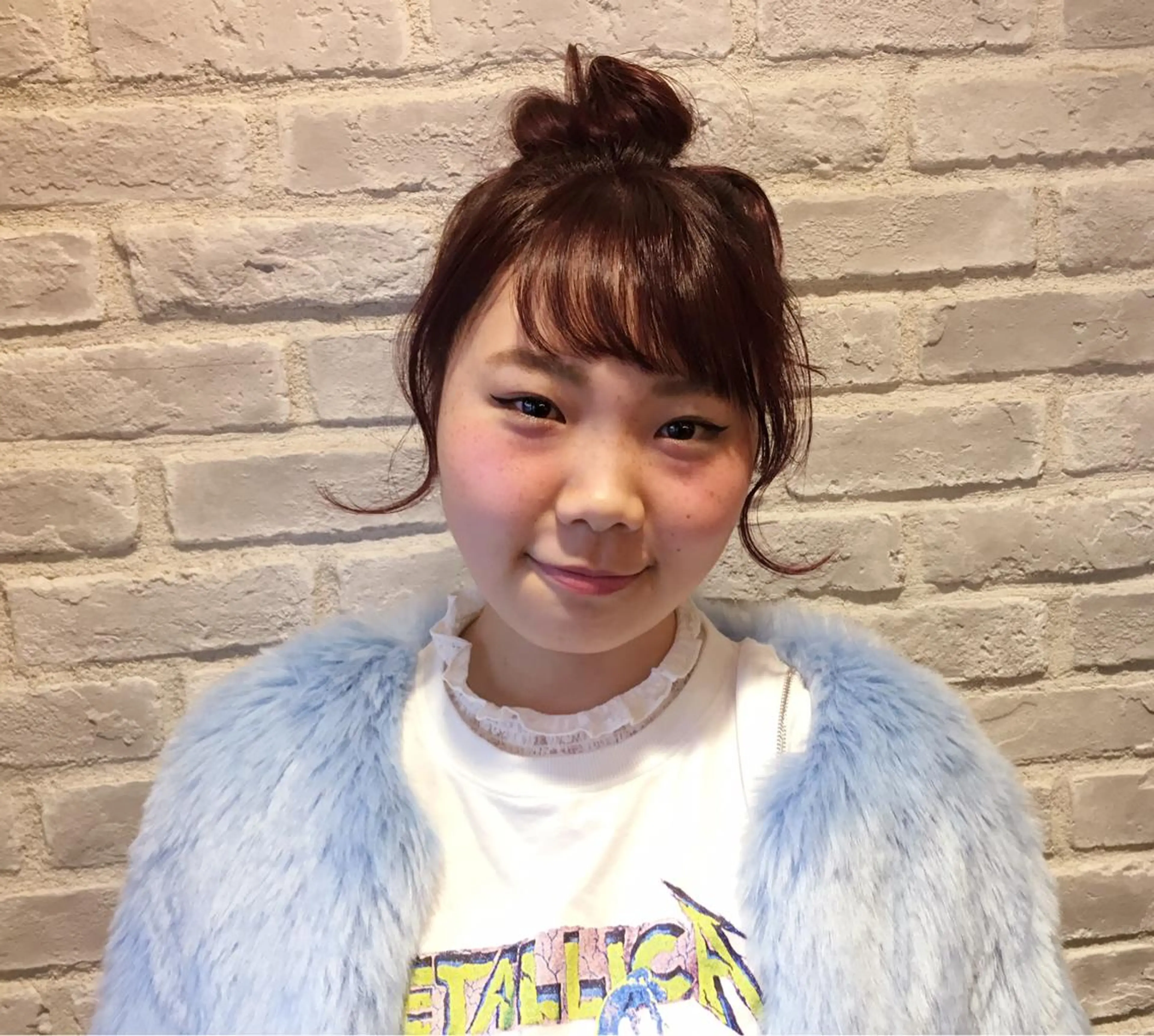 セミロング カラー パーマ ヘアアレンジ デザインカラー ピンクカラー ピンクパープル パープルカラー レッドカラー la fith所属・rico_by ヘアとアイブロウのヘアスタイル