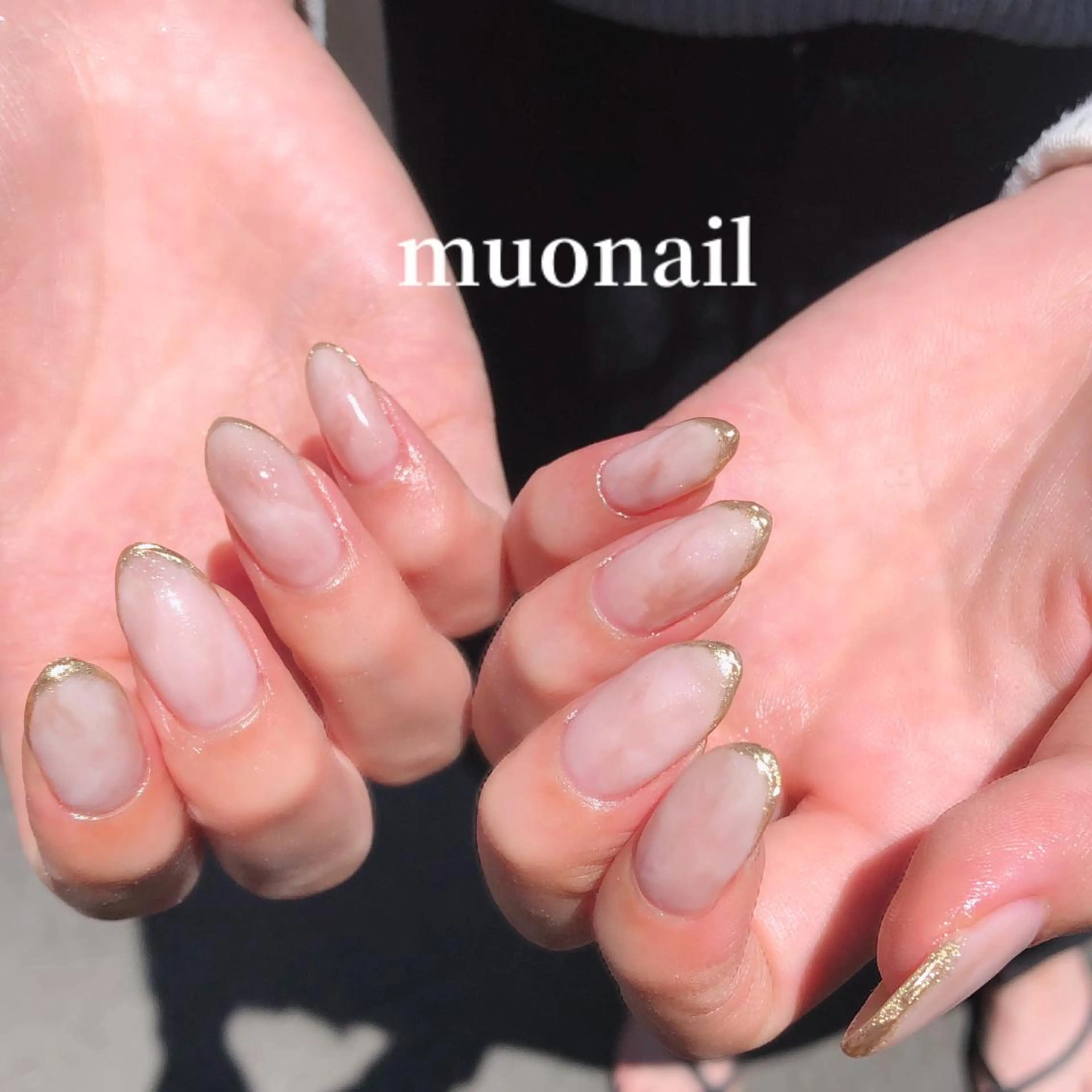 ネイル フレンチネイル 大理石ネイル(マーブル) ミラーネイル Sand by muoのネイルデザイン