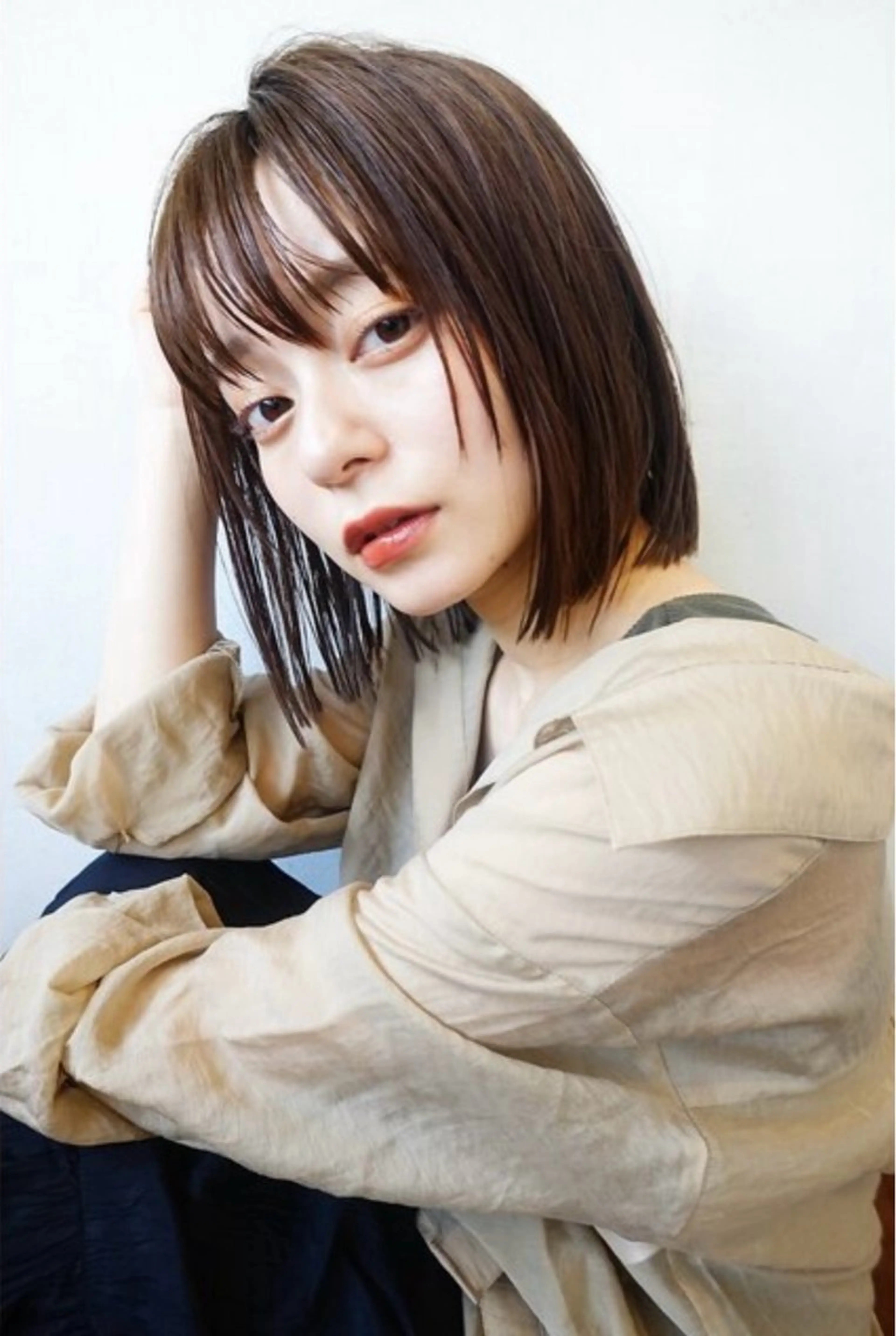 ミディアム カラー ヘアカラー トリートメント モデル様募集 まなみのヘアスタイル