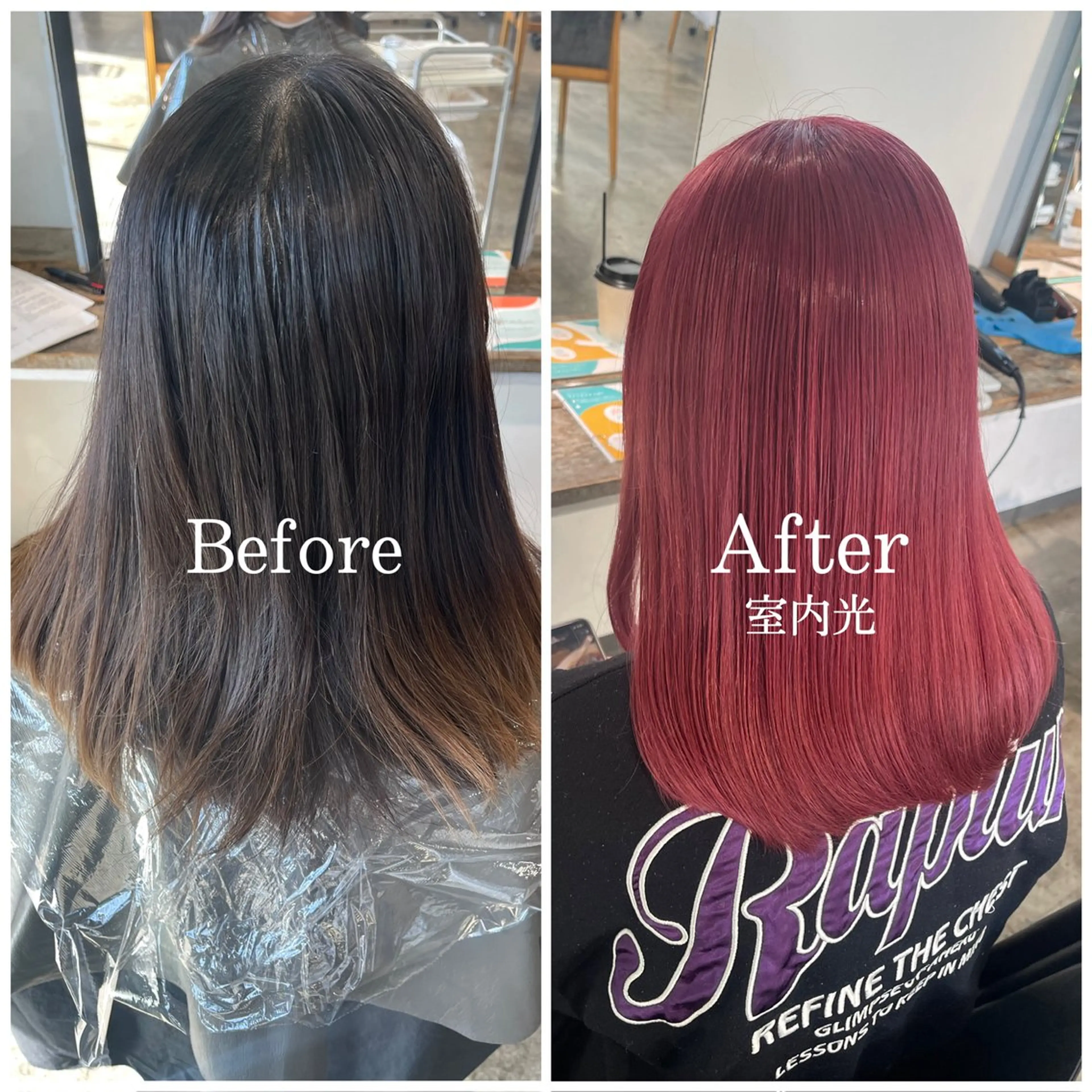 セミロング カラー ブリーチ デザインカラー ハイトーンカラー ヘアカラー ムラ修正/ ハイトーン💖Riaのヘアスタイル