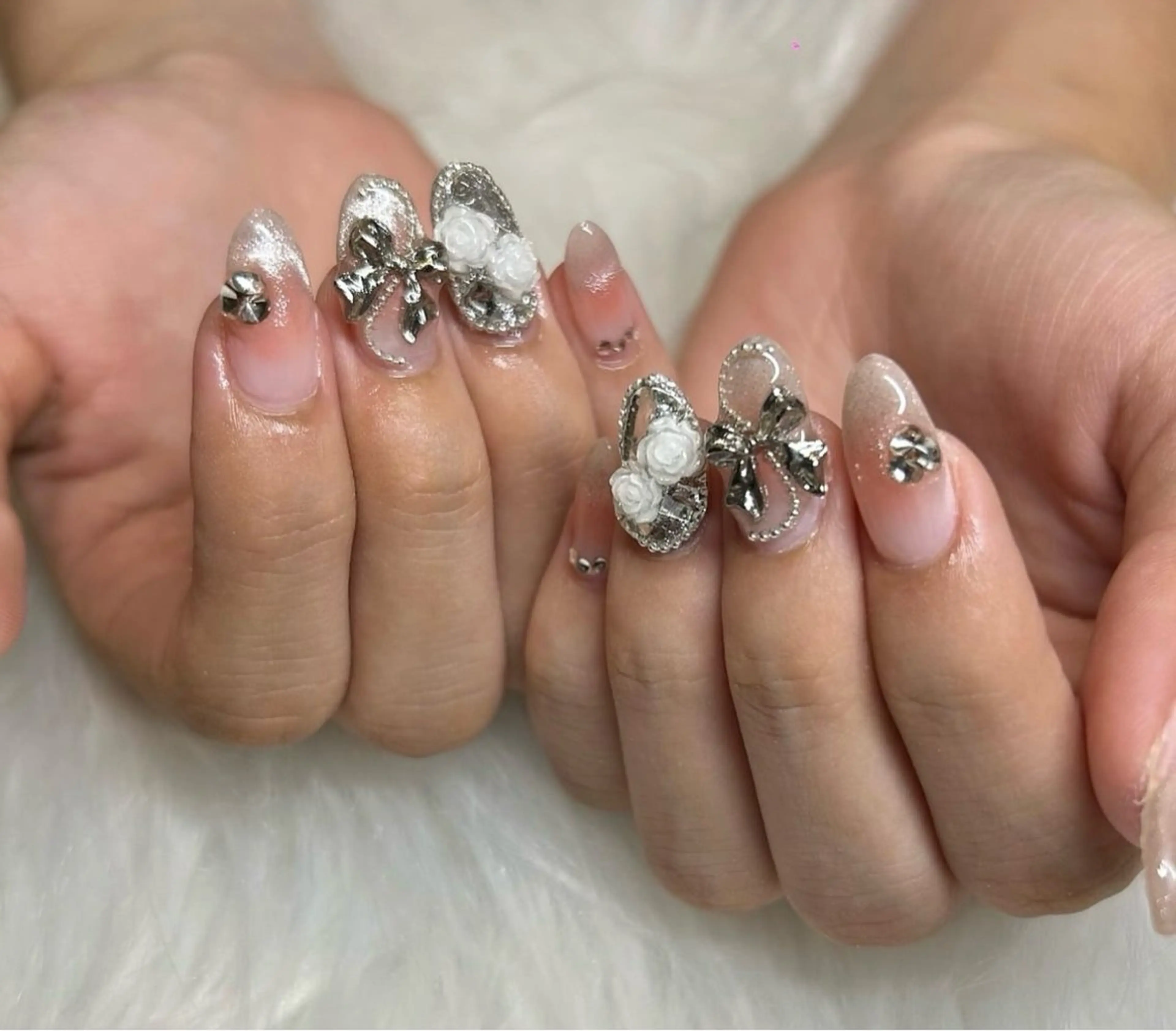 ネイル 韓国ネイル 持ち込み ニュアンスネイル ネイルチップ ハンドネイル TABI ANA.CHUOのネイルデザイン