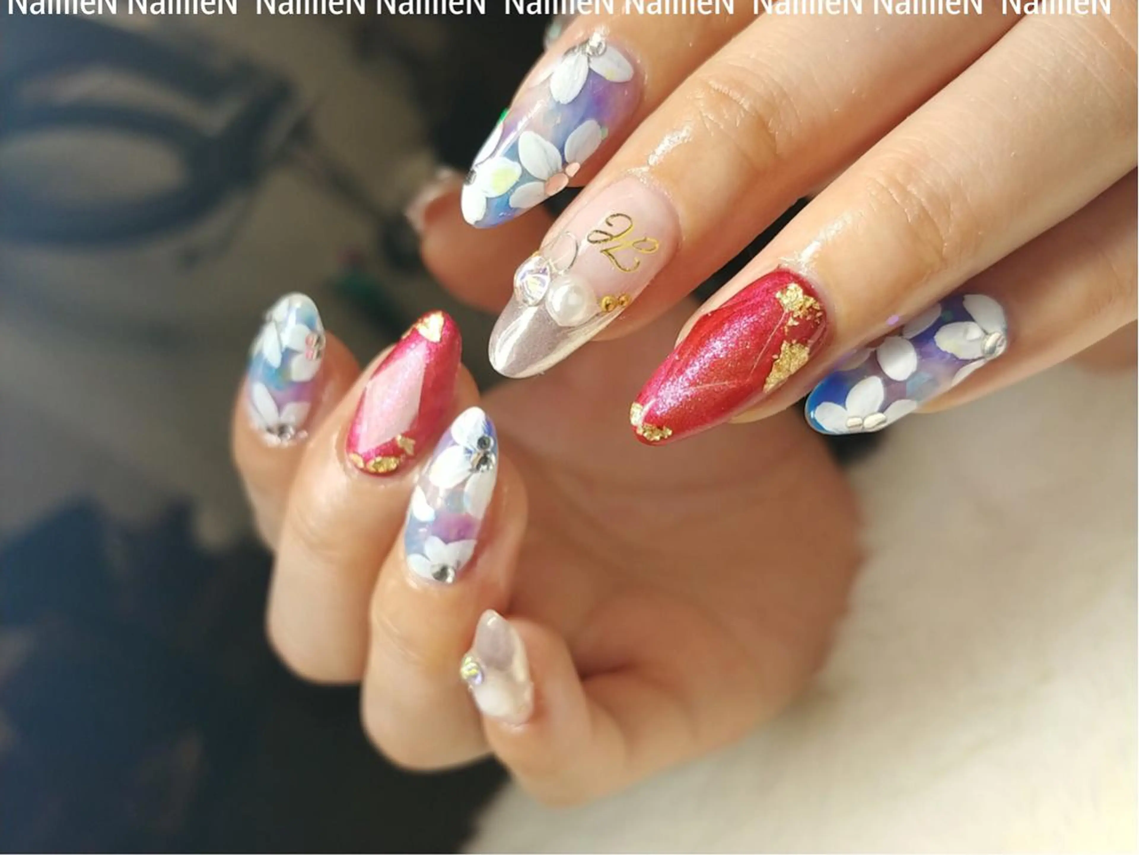 ネイル フラワーネイル ハンドネイル Nail lieNのネイルデザイン