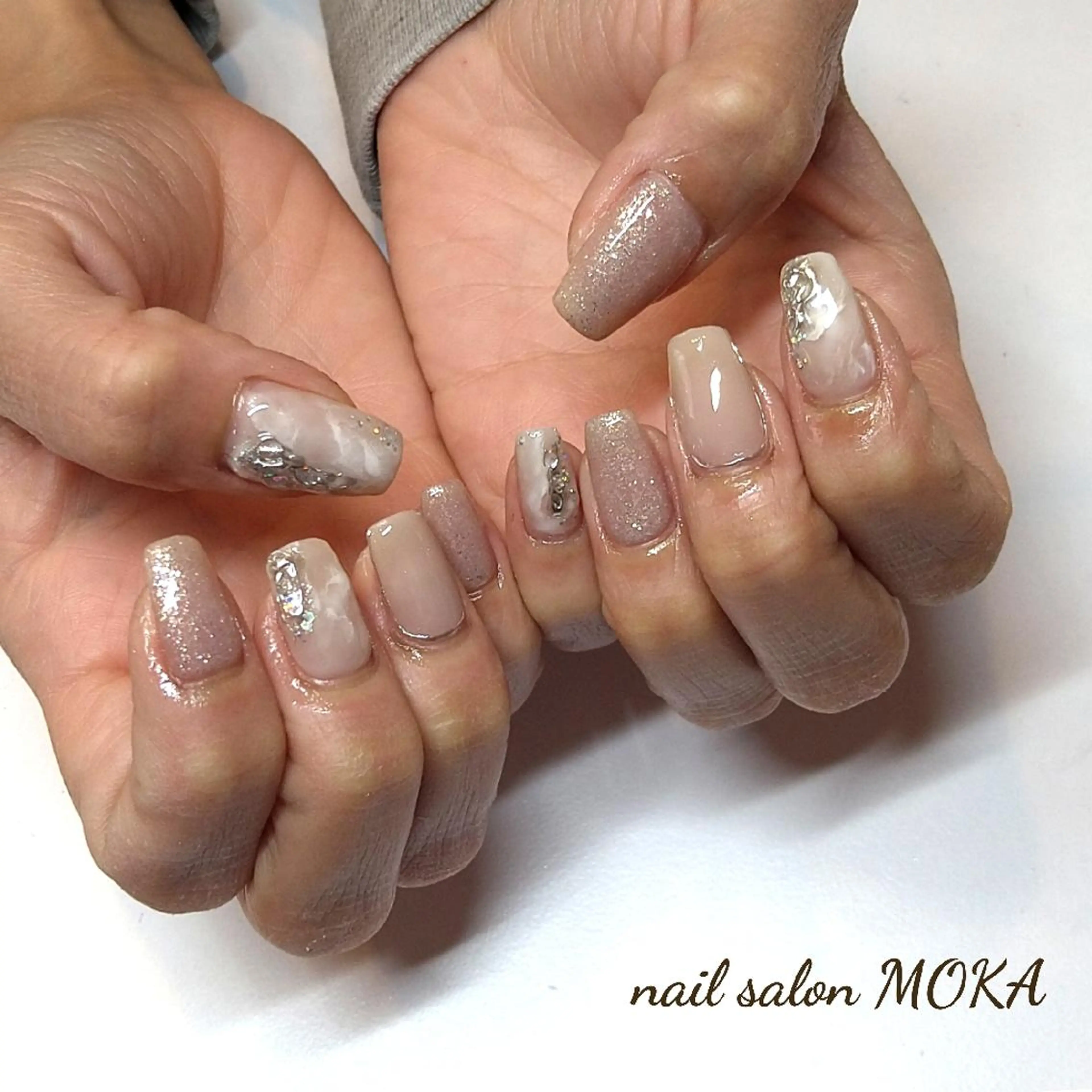 ネイル ニュアンスネイル 春ネイル ハンドネイル nail salon MOKAのネイルデザイン
