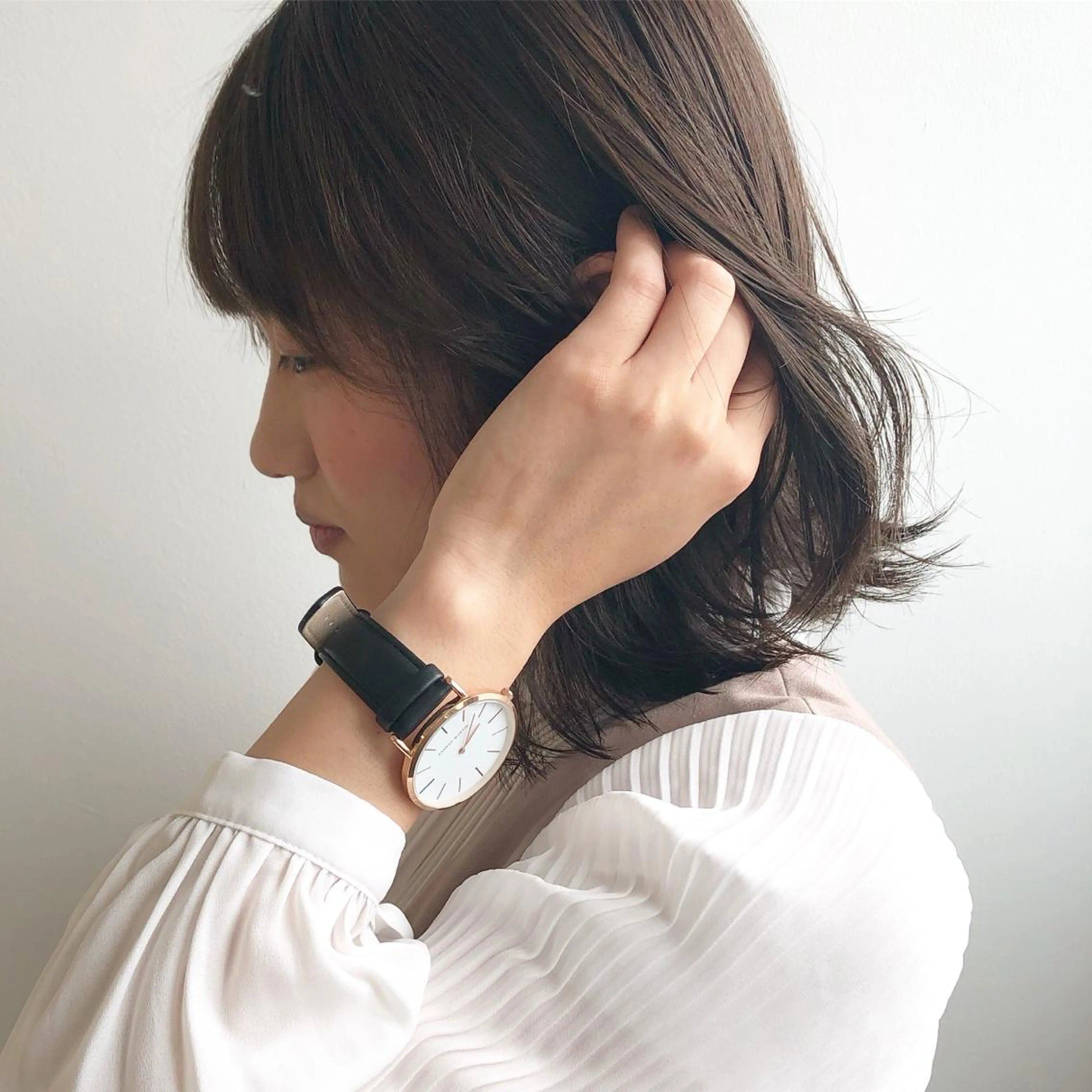 ミディアム カラー パーマ ベージュカラー mano+所属・砂田 はるかのネイルデザイン