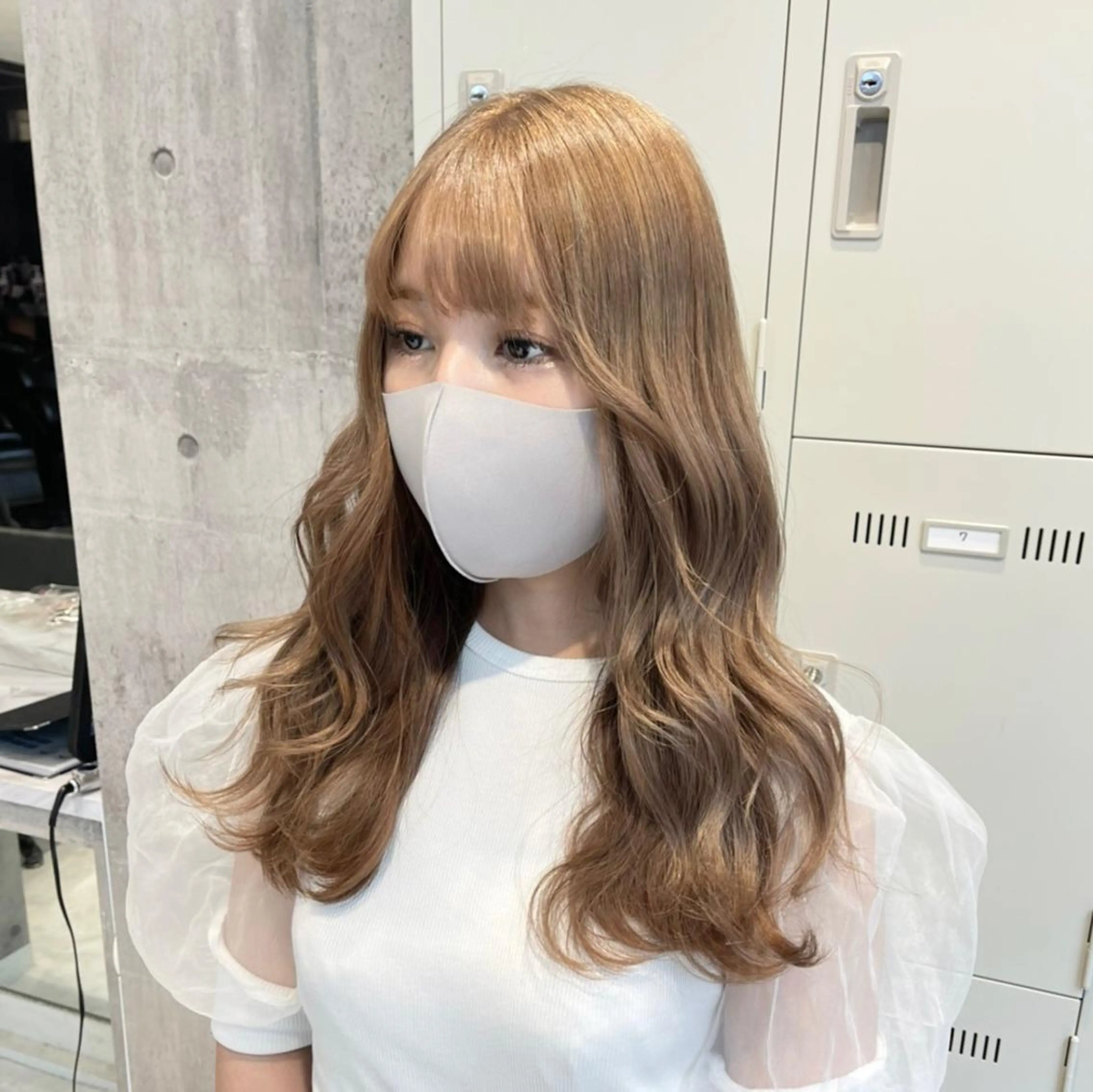 セミロング カラー パーマ ヘアアレンジ メンズ キッズ ネイル マツエク・マツパ アイブロウ 似合わせカラー♡髪質 改善🎀サトカ🍒のヘアスタイル
