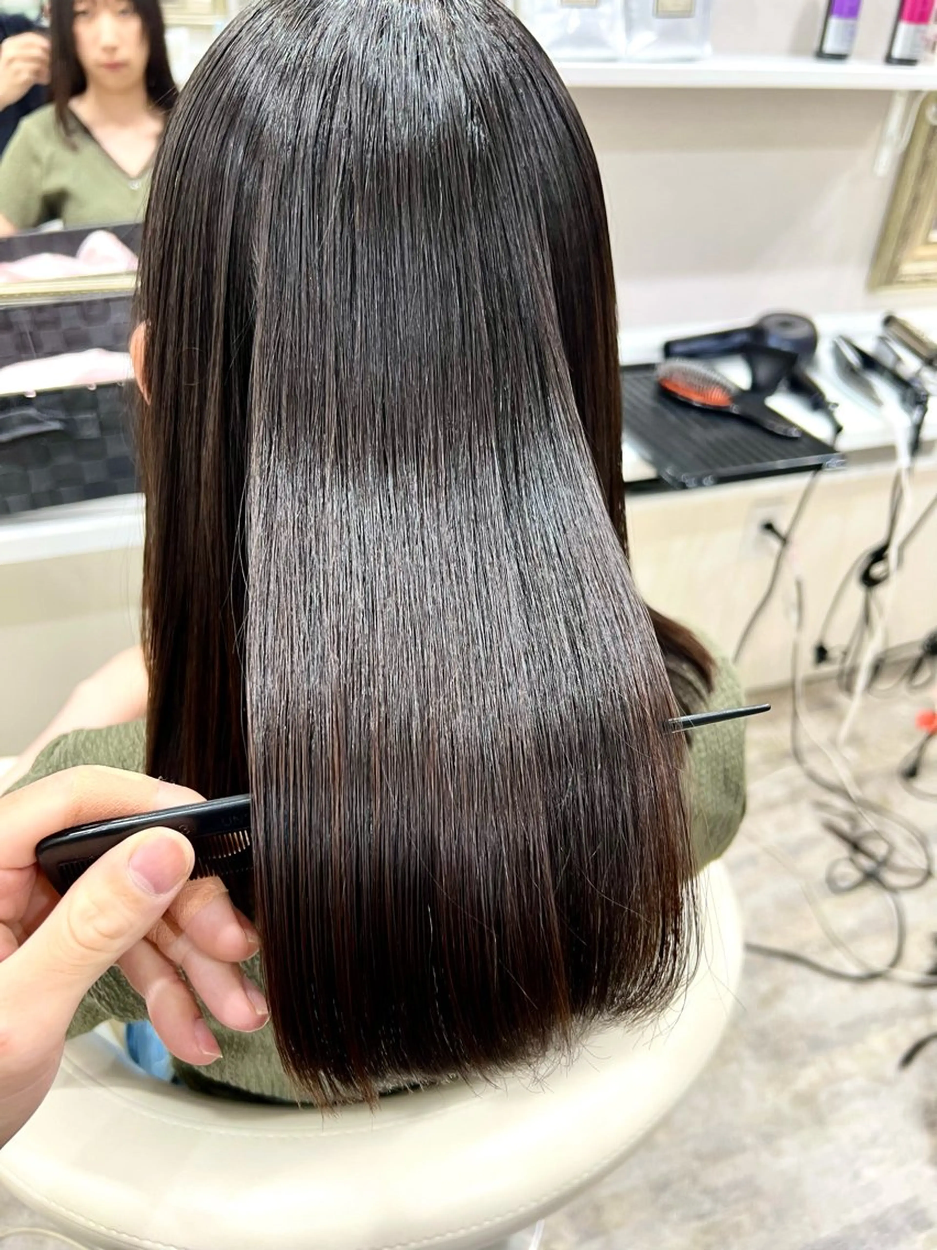 セミロング パーマ 縮毛矯正 トリートメント Realme  京都四条烏丸ドゥエby  yk所属・🌈脱・パサつき髪 /髪質改善　小塚のヘアスタイル