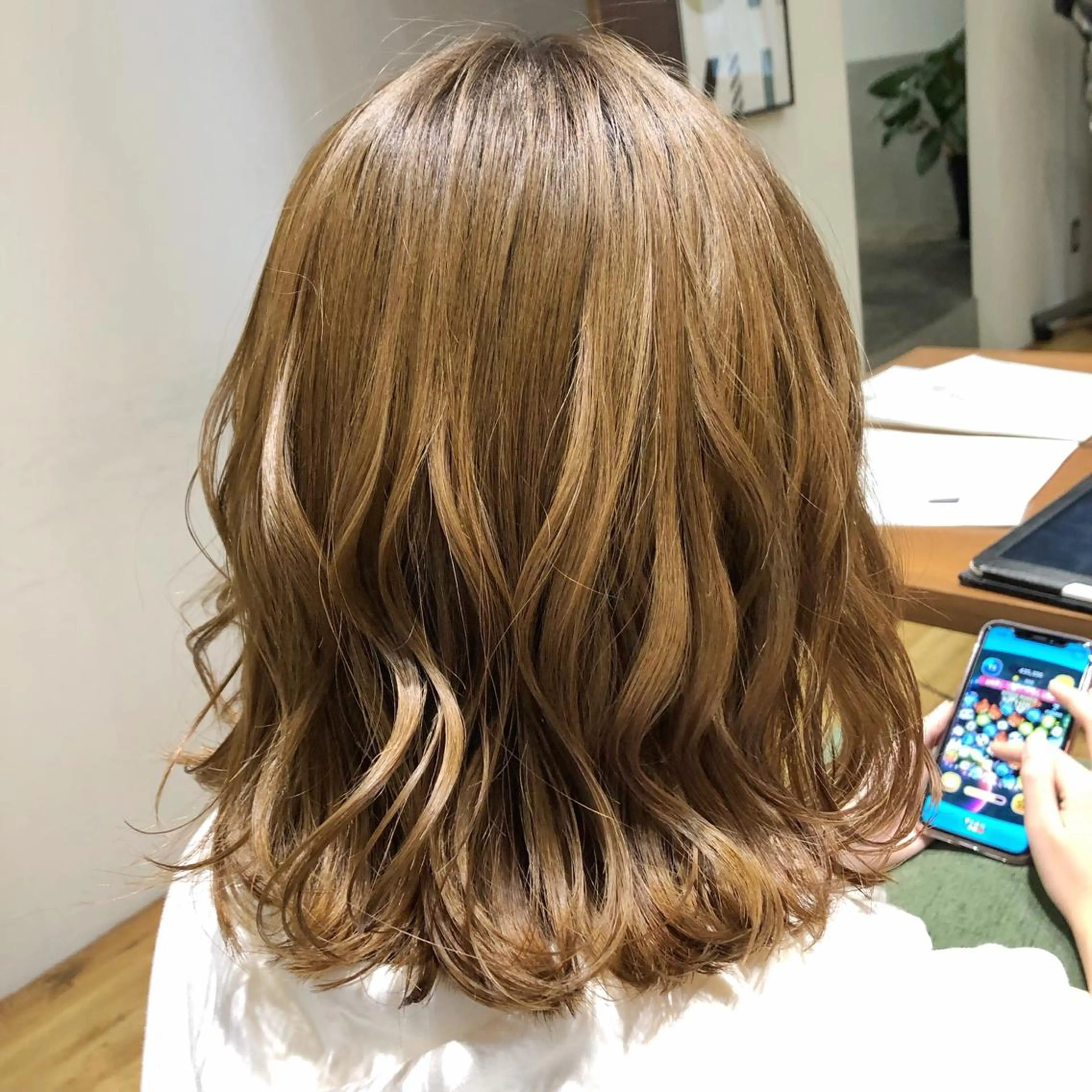 ミディアム カラー ベージュカラー ◇おの あすか◇のヘアスタイル