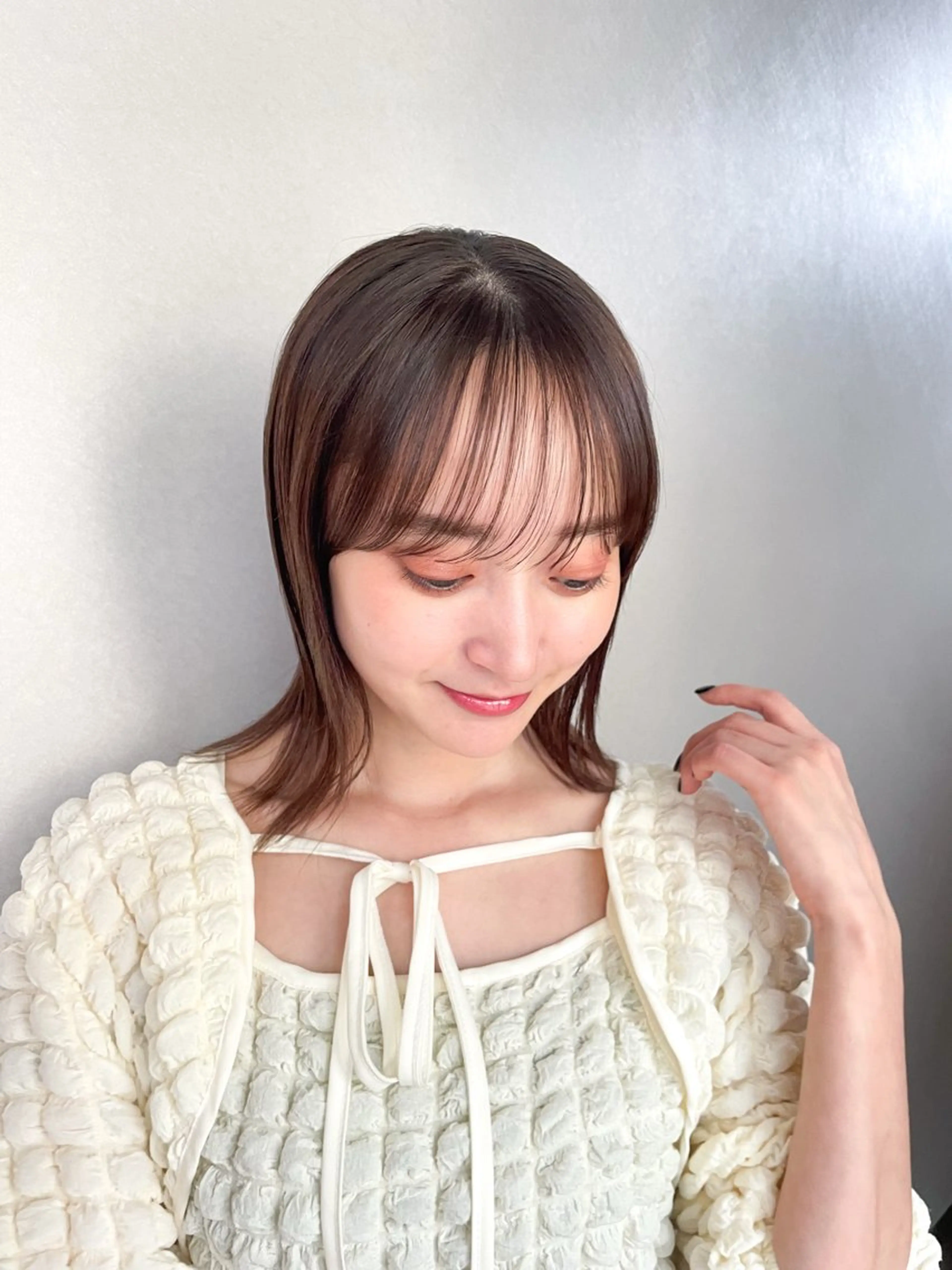 ミディアム 縮毛矯正メンズカット ひなたのヘアスタイル