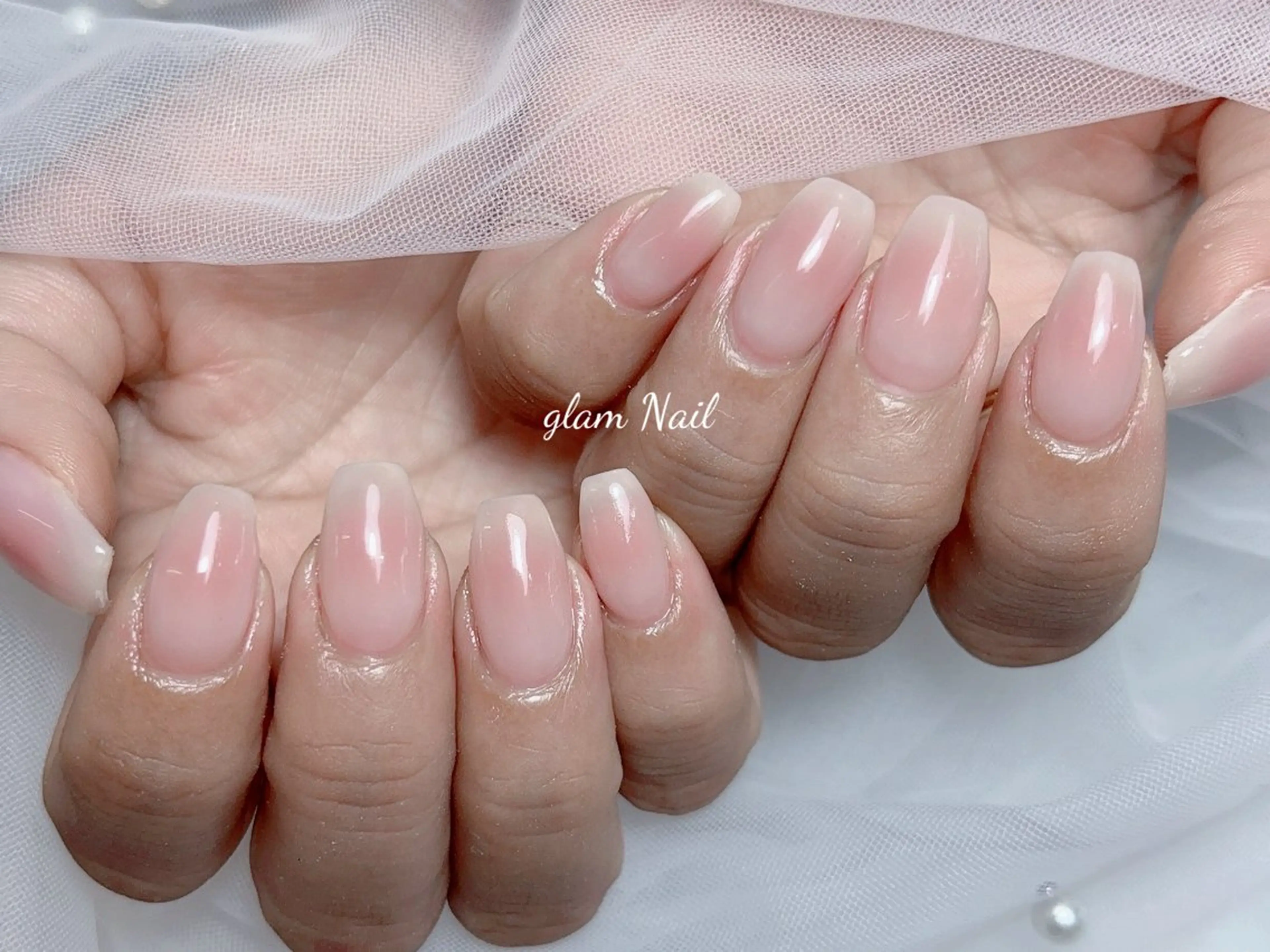 ネイル ハンドネイル エツメ💅 長さだし🎀デザインのネイルデザイン