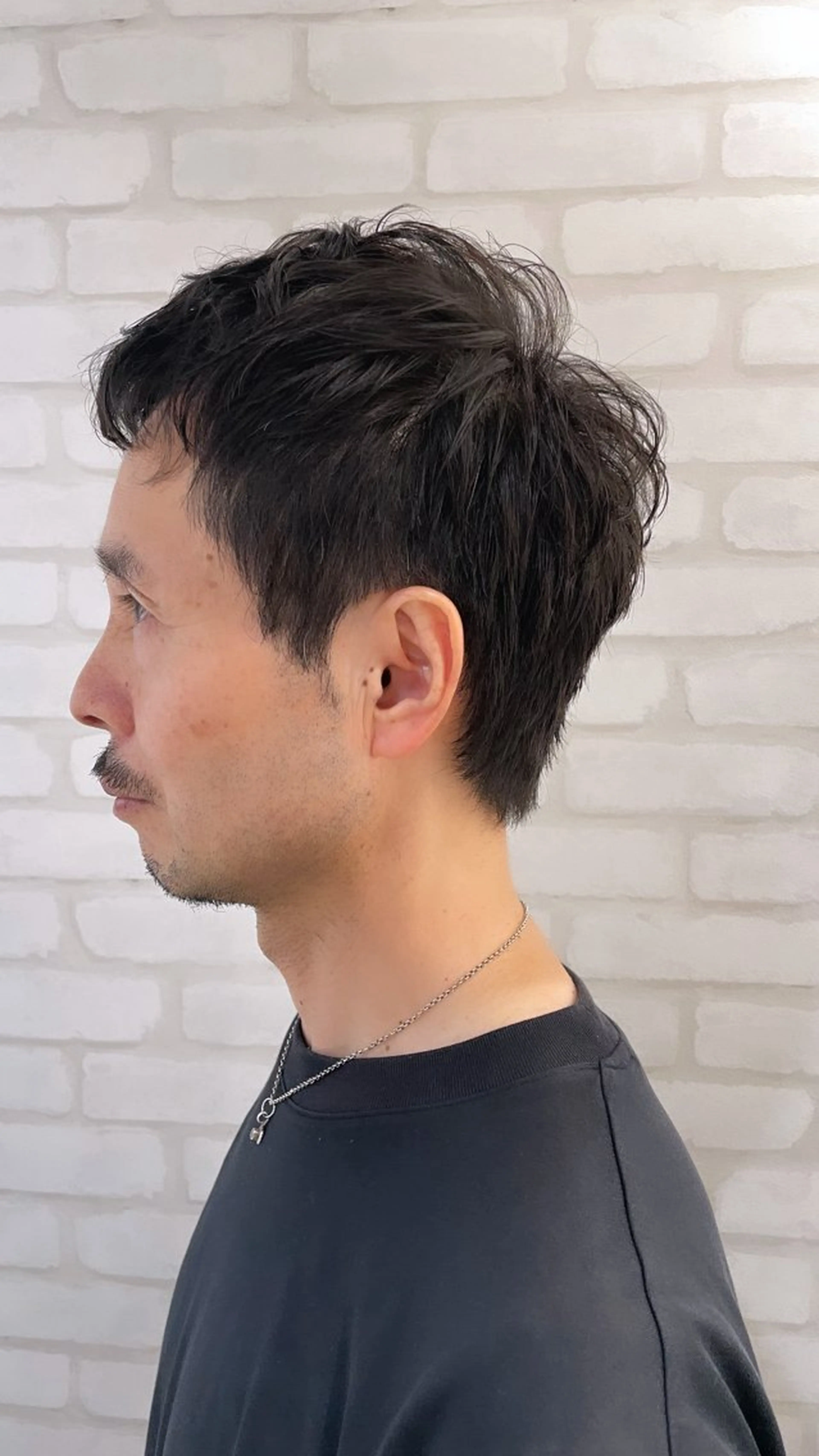 パーマ メンズ メンズパーマ 刈り上げ ニュアンスパーマ eyesburg W/est所属・ショートボブ 村上のヘアスタイル