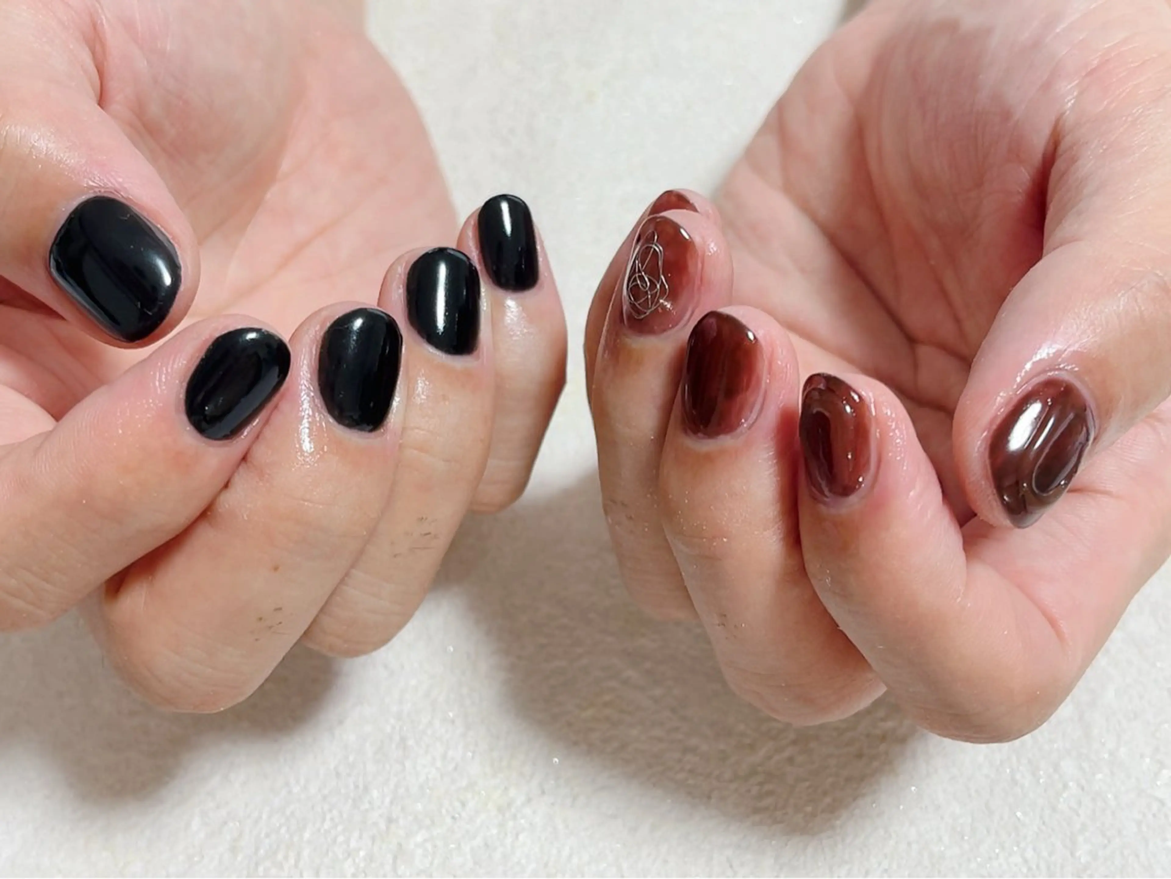 ネイル ジェルネイル キラキラネイル メンズネイル ニュアンスネイル パラジェル kiki nail たまプラーザのネイルデザイン