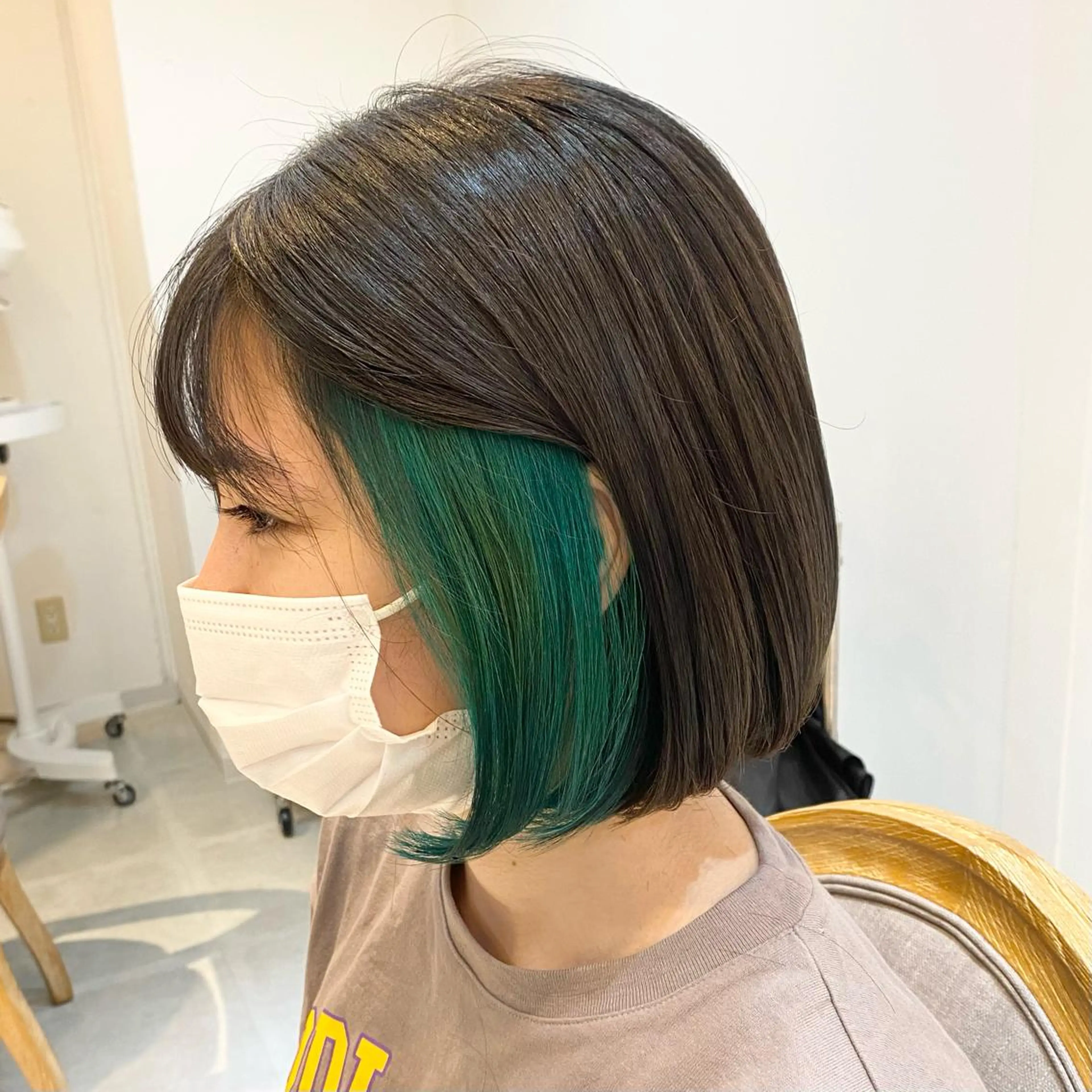 ショート カラー モテ前髪 タゴメ シンヤのヘアスタイル