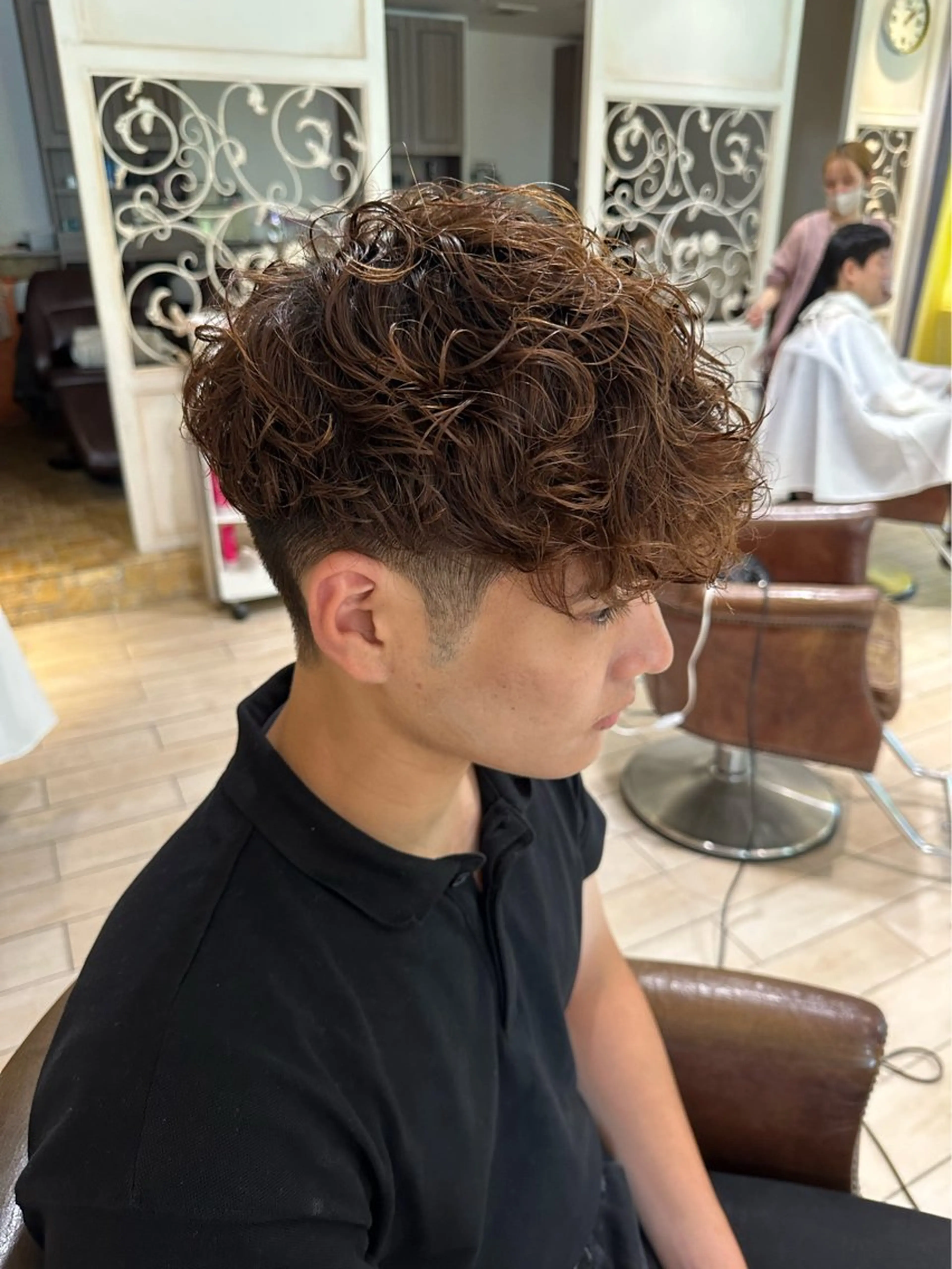 パーマ メンズ カット パーマ 増渕 駿介のヘアスタイル